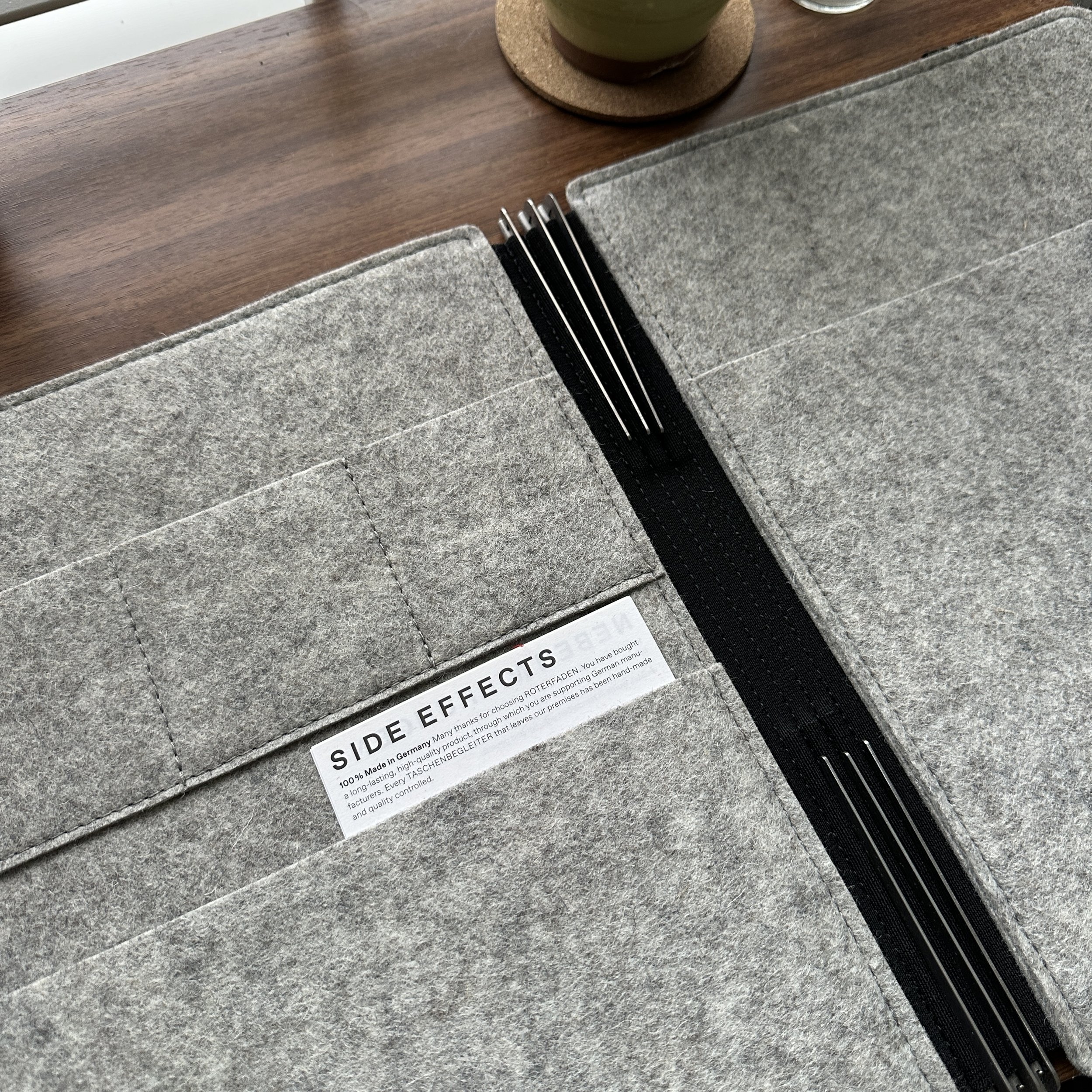 Taschenbegleiter LTD008 Light Grey Felt Interior