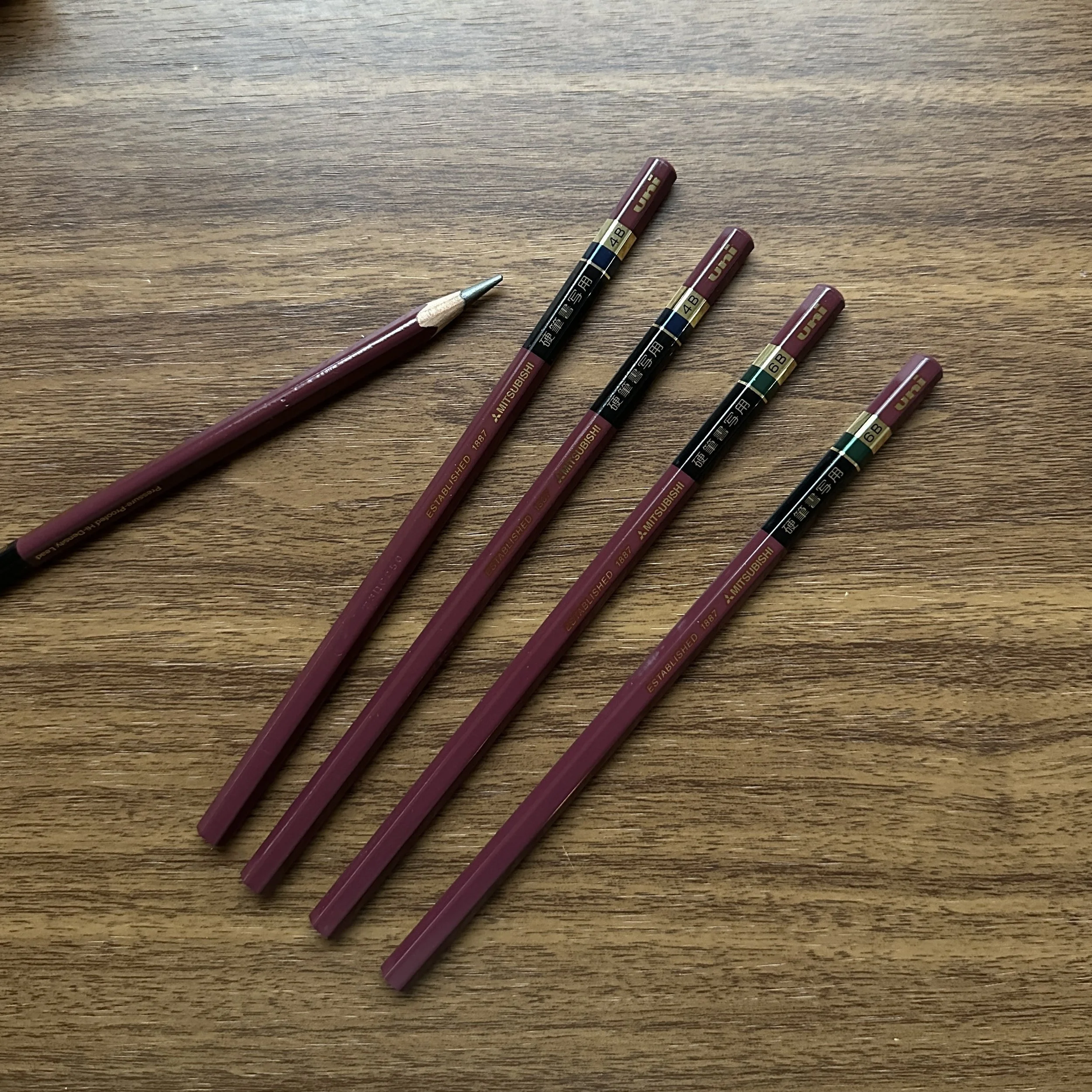 Uni Handwriting Pencils 4B and 6B
