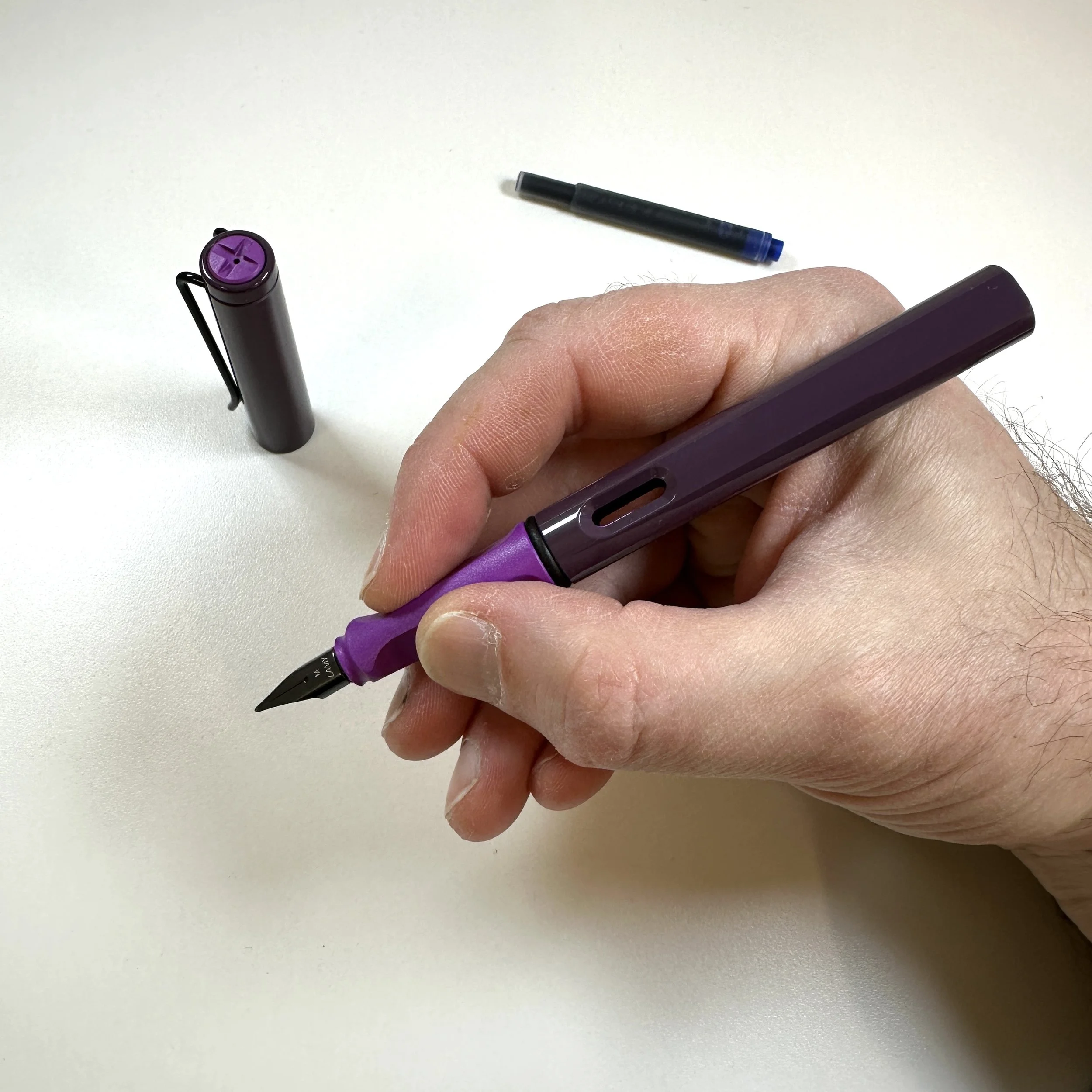 Lamy Safari Violet Blackberry In-Hand