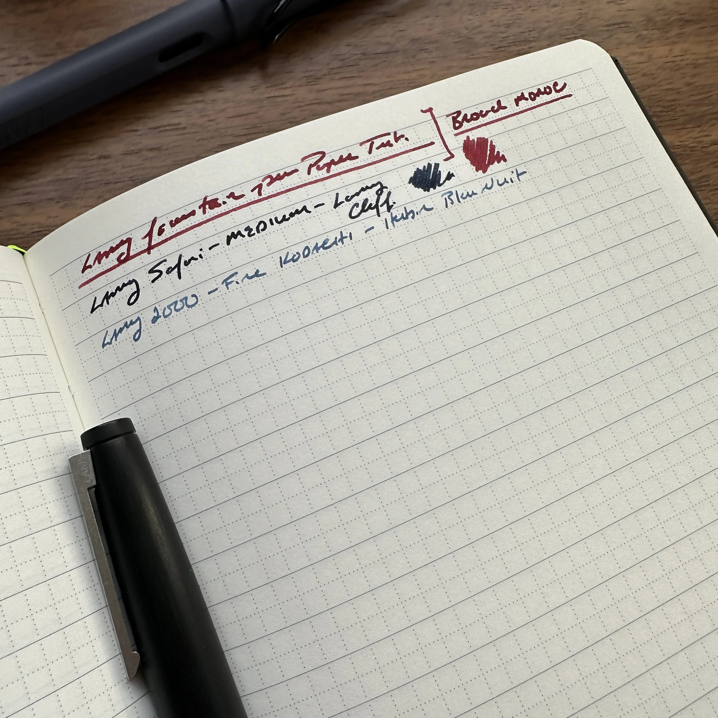 Lamy Ruling Writing Sample (Close-Up)