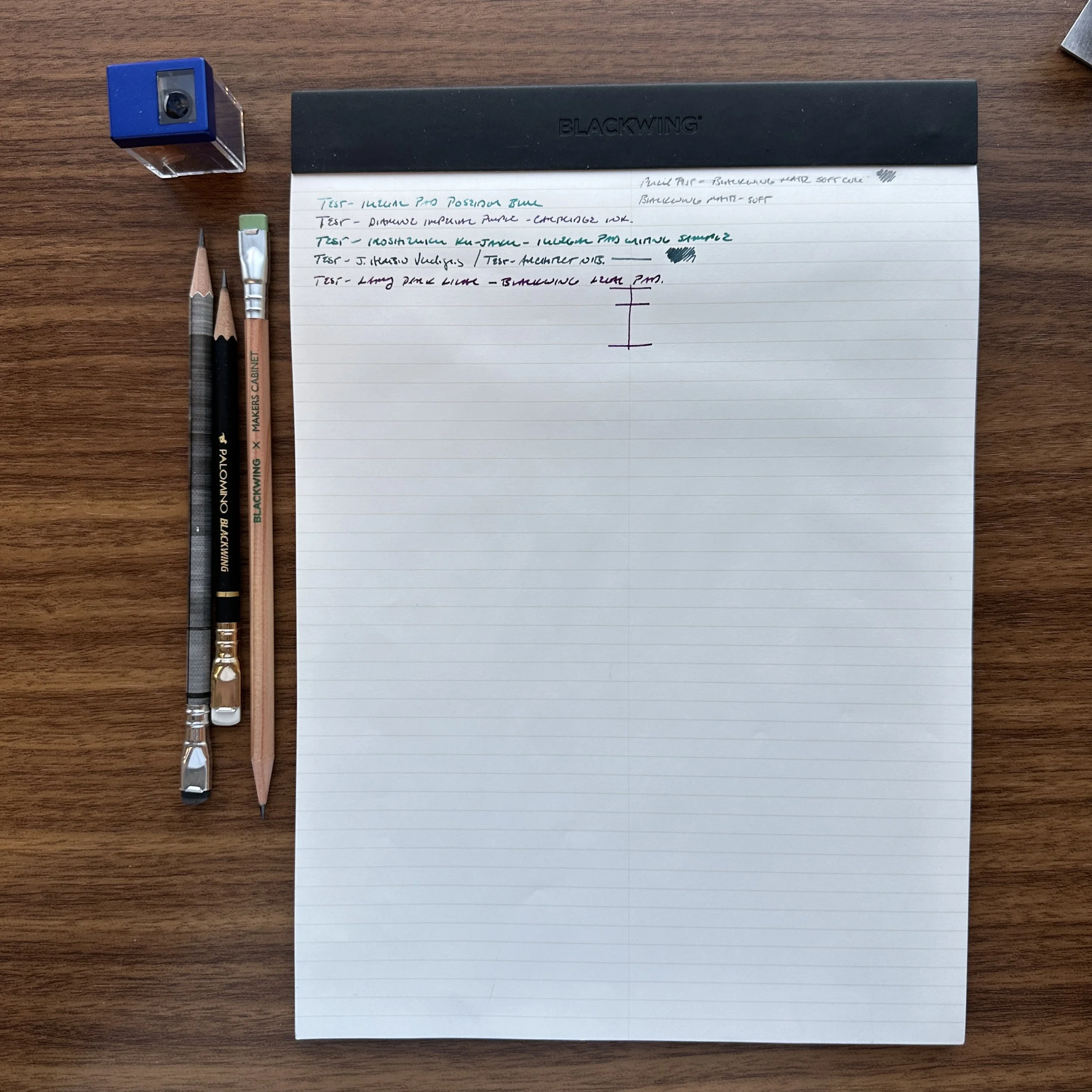 Blackwing Illegal Pad Writing Sample