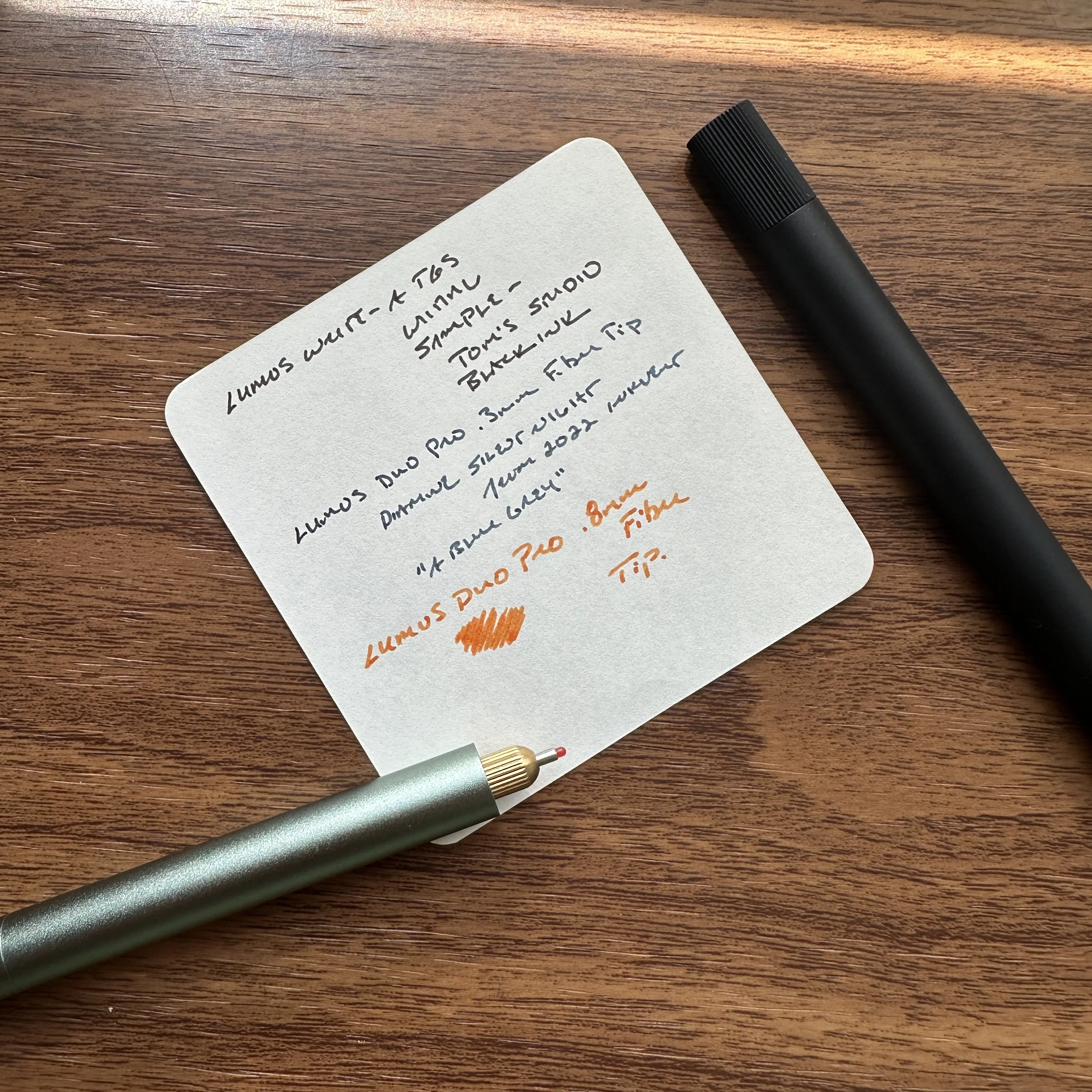 Tom's Studio Lumos Writing Samples