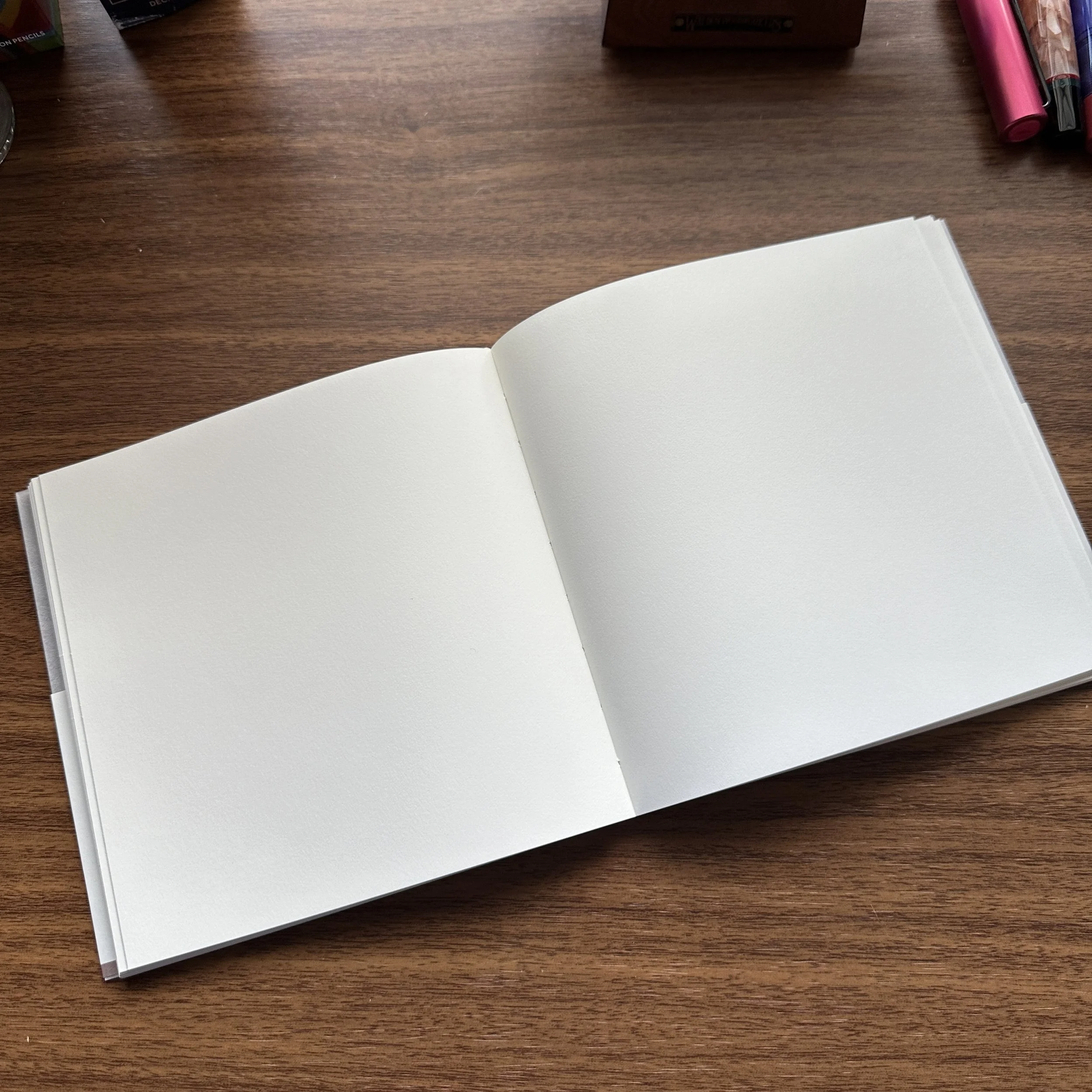 Midori MD Cotton Square A5 Notebook Open