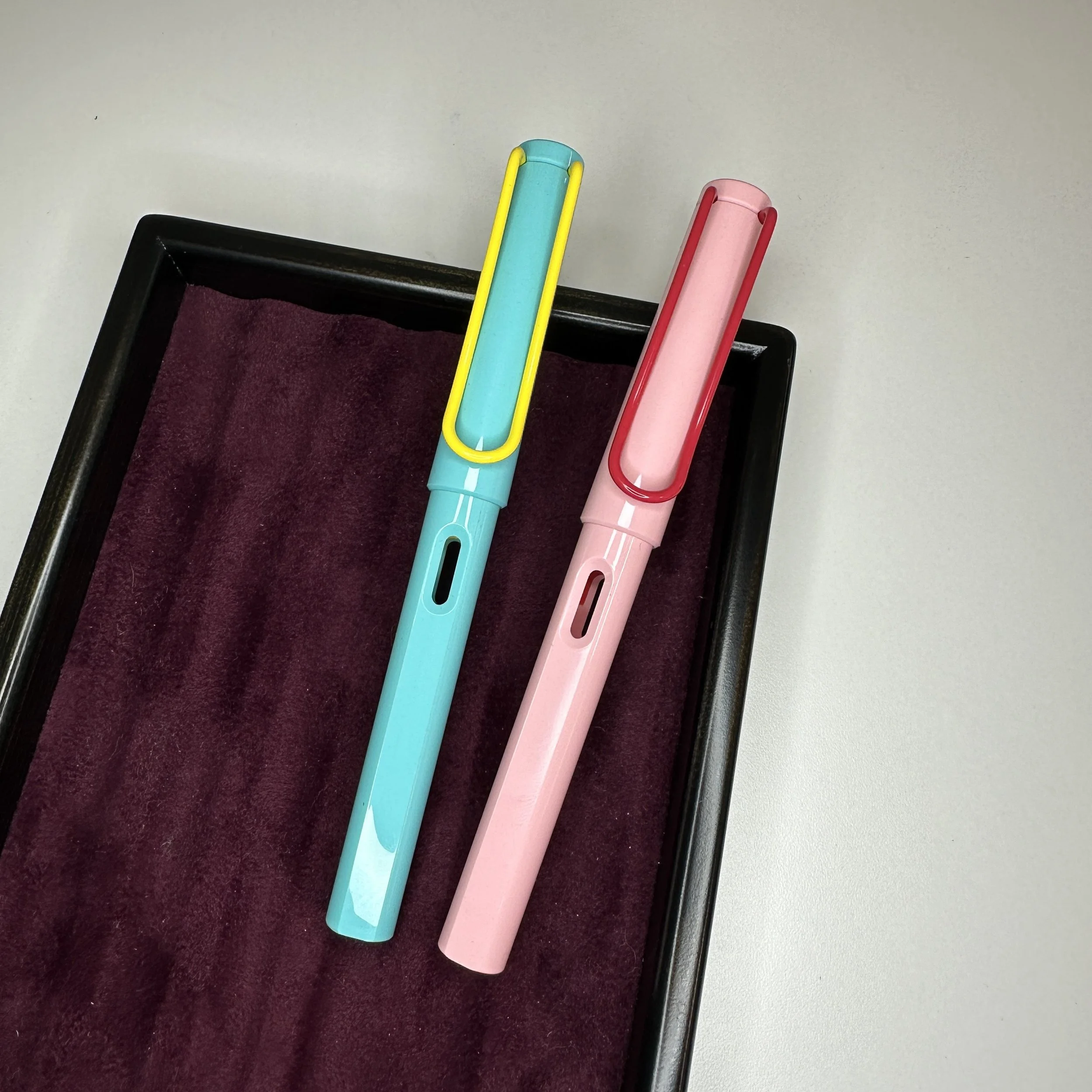 Lamy Safari Pina Colada Cherry Blossom Special Edition Fountain Pens (capped)