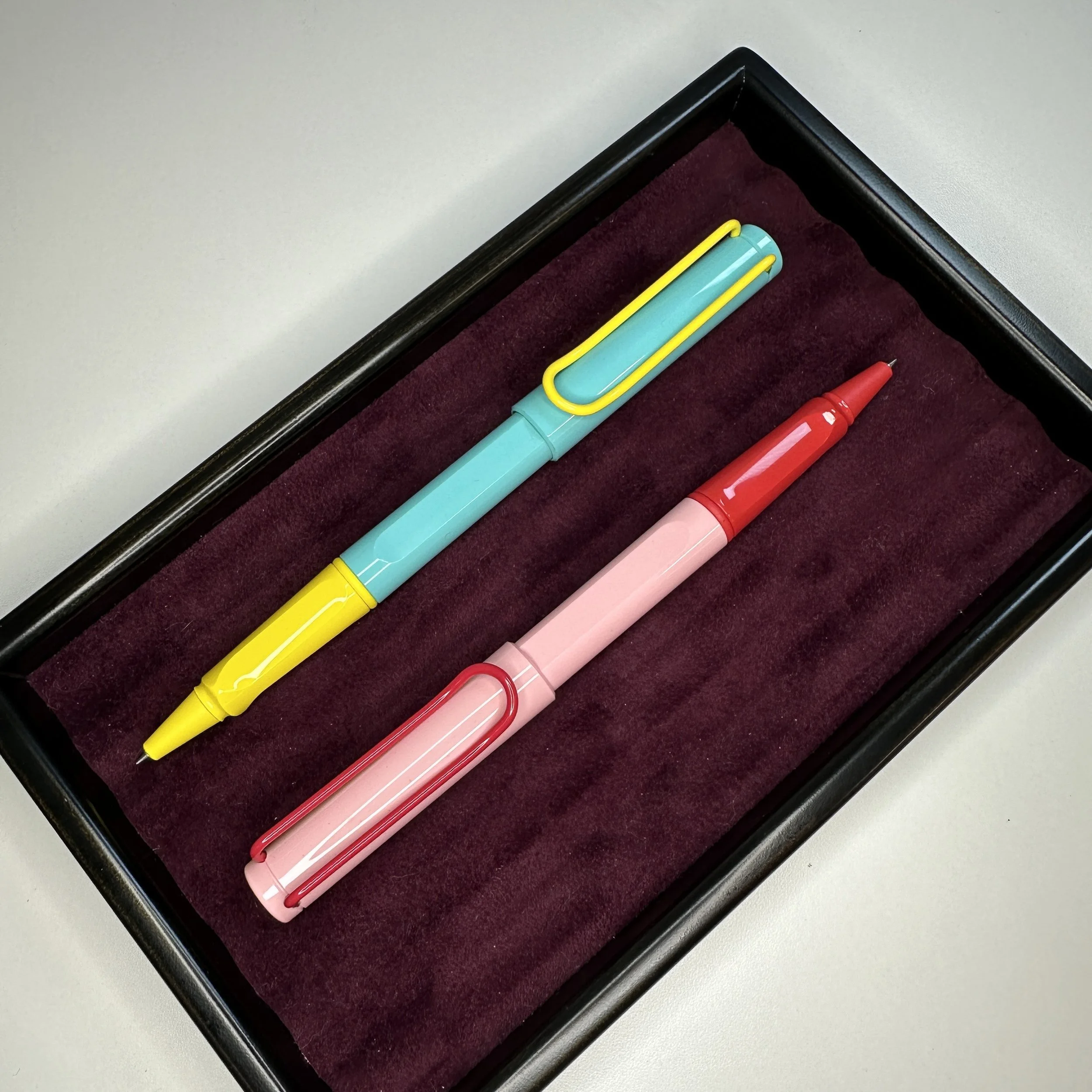 Lamy Safari Pina Colada and Cherry Blossom Rollerballs (2)