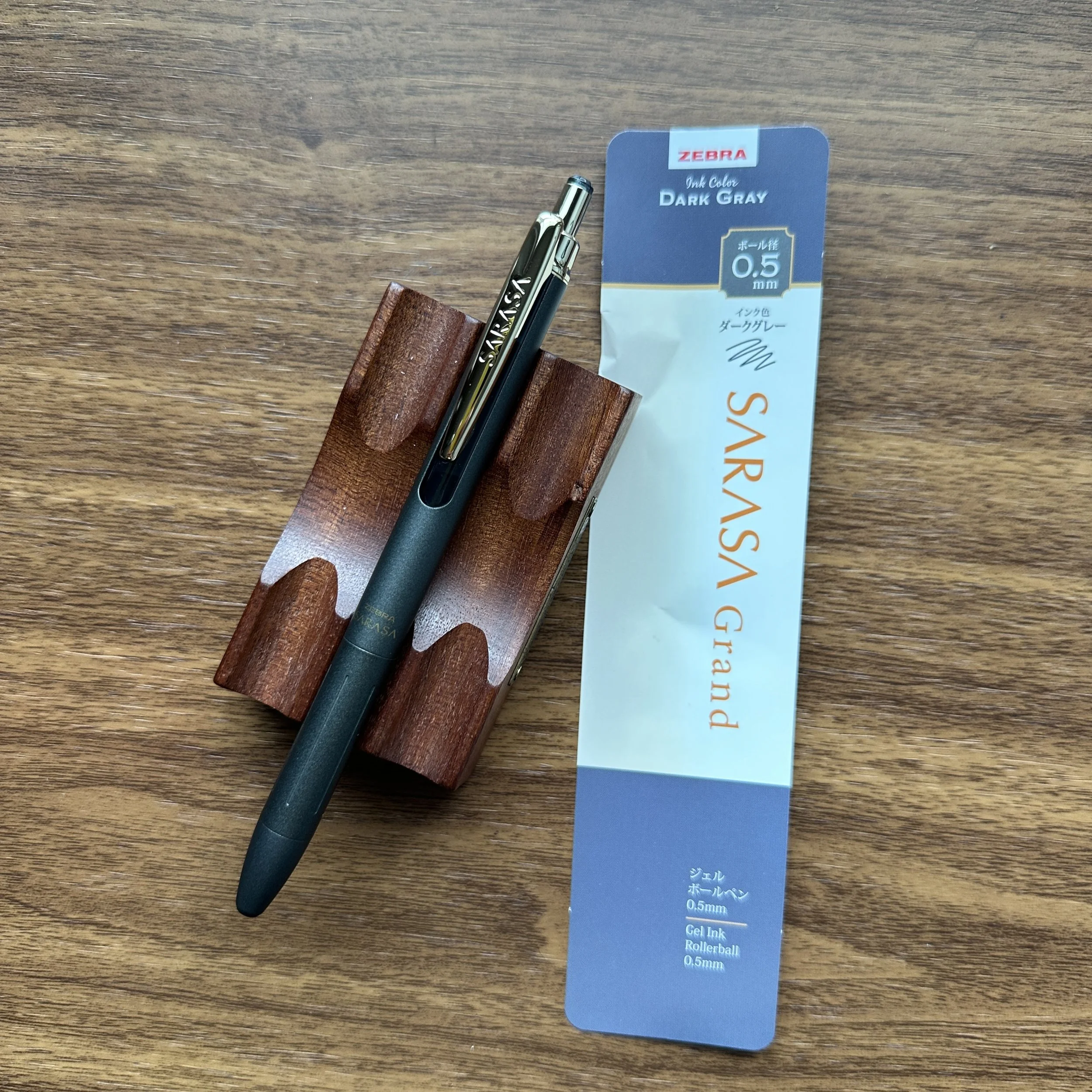 Zebra Sarasa Grand .5mm Gel Pens Dark Grey