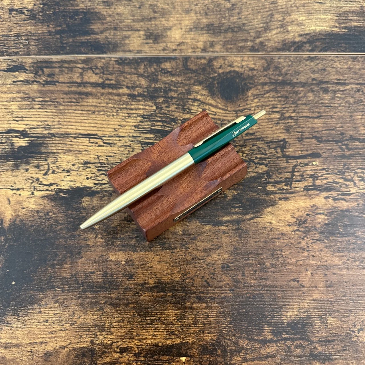 Anterique Brass Ballpoint Forest Green