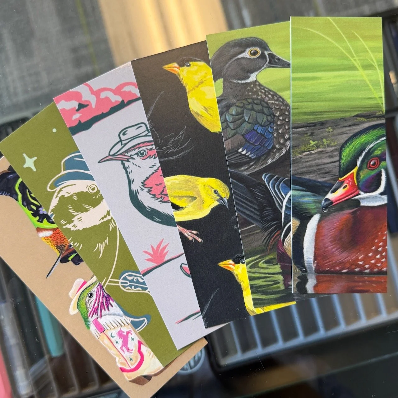 IPaintBirbs Hand-painted bookmarks