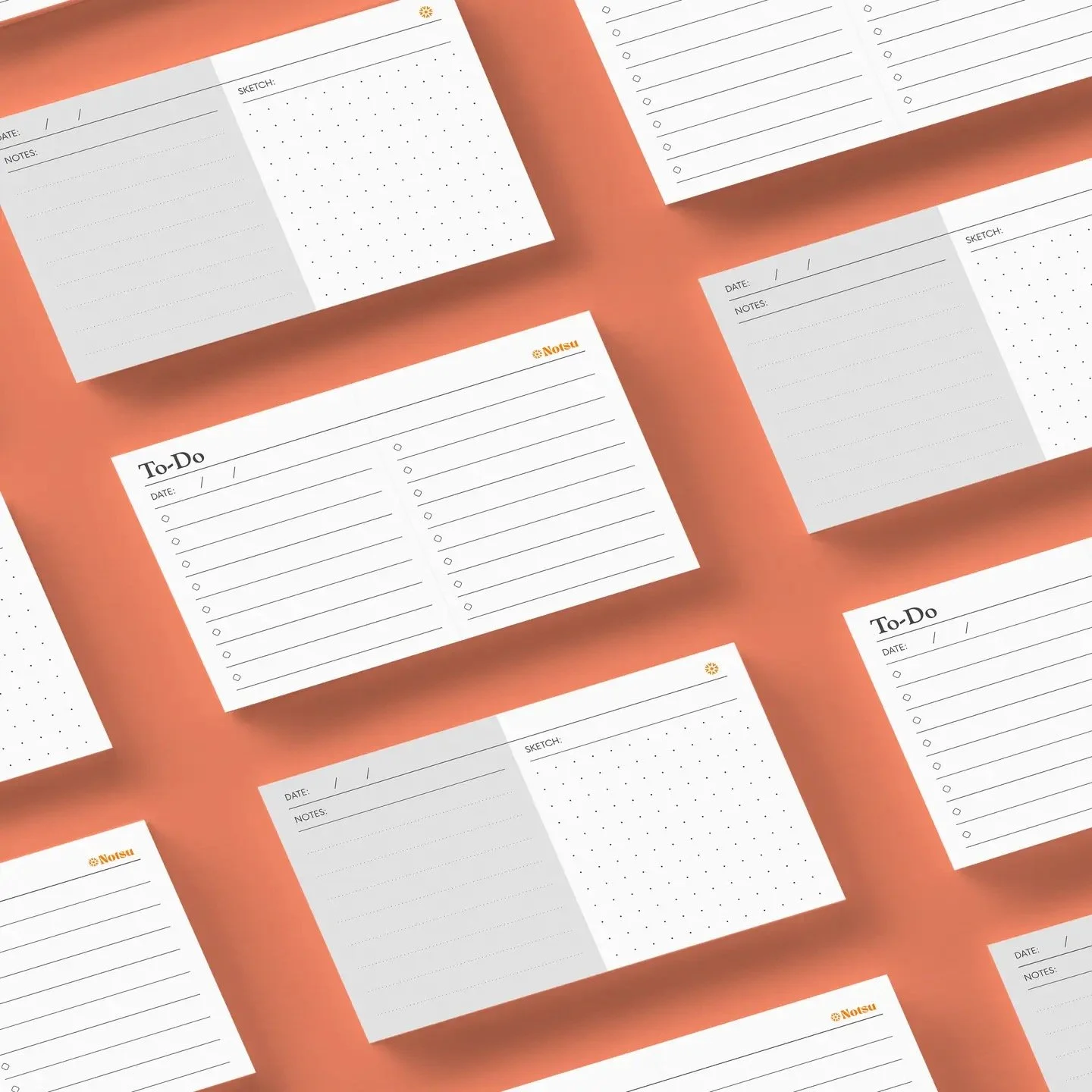 Notsu "To Do" Index Cards front and back cover