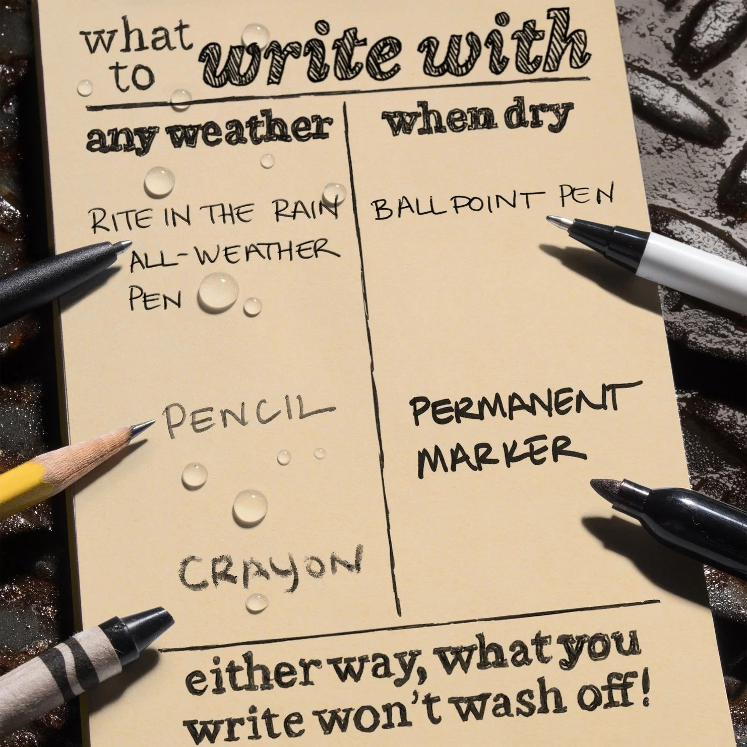 Rite in the Rain Paper Test