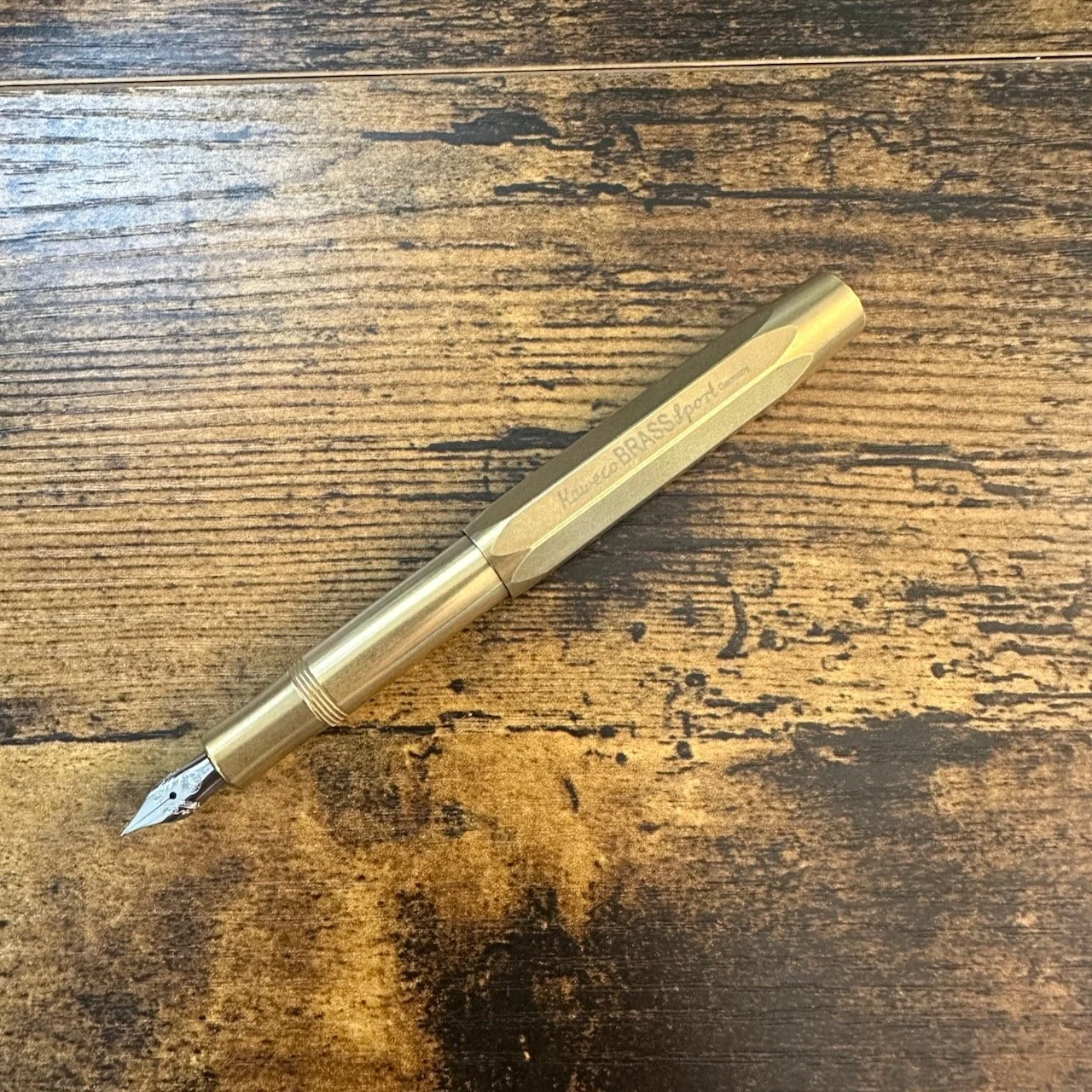 Kaweco Brass Sport Fountain Pen Posted