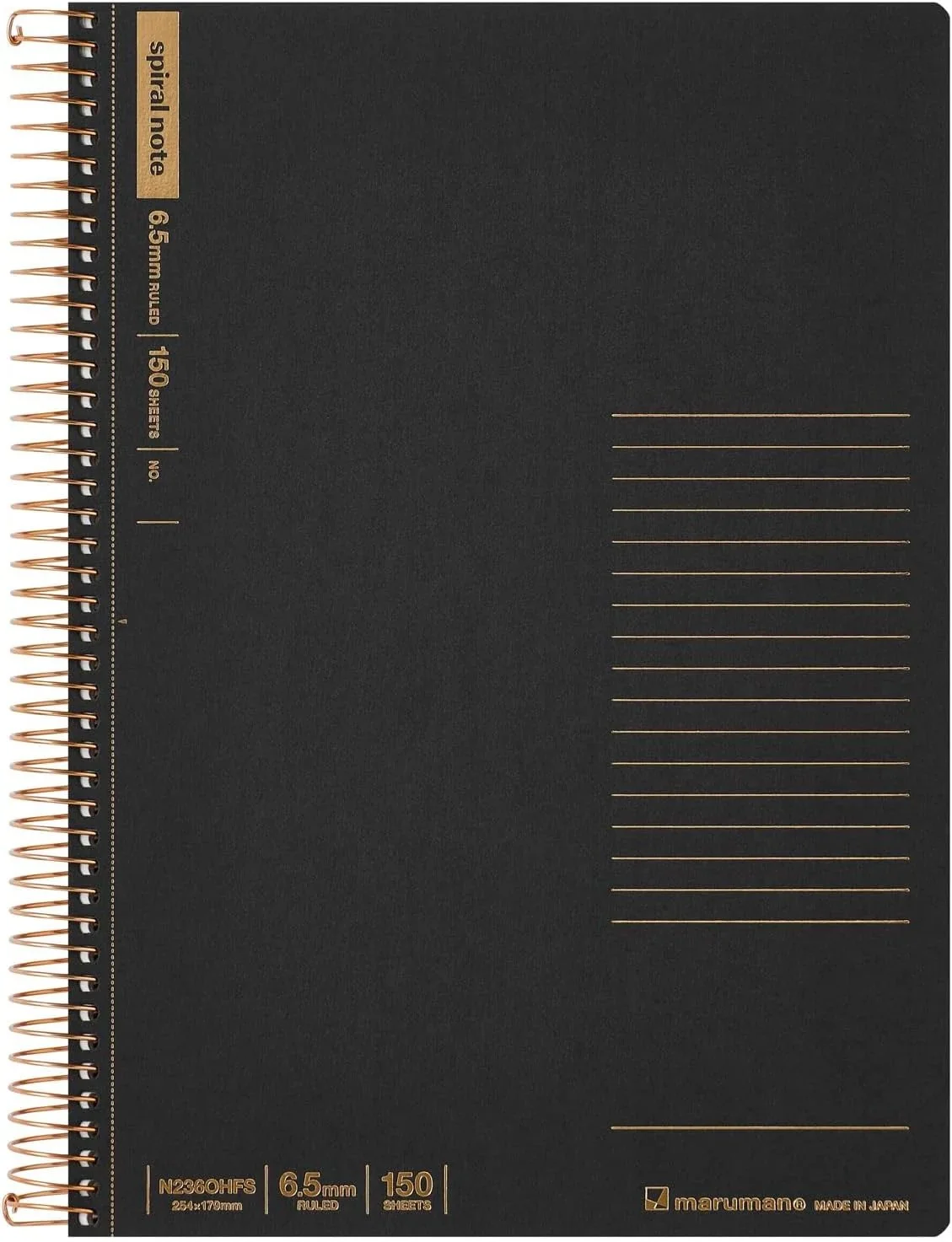 Spiral Notebook Basic B5 Black