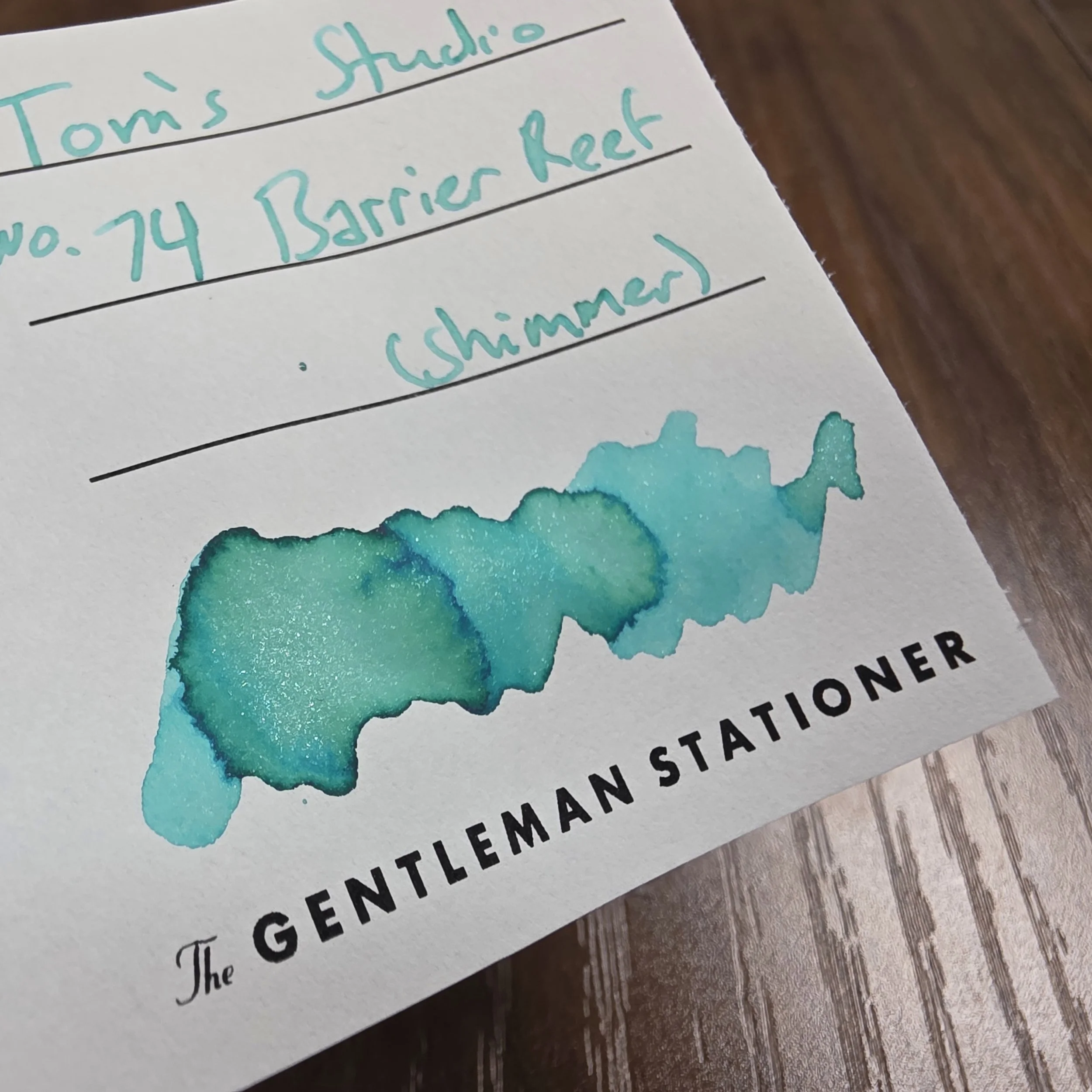 Tom's Studio Shimmer Ink No. 74 Barrier Reef Swatch