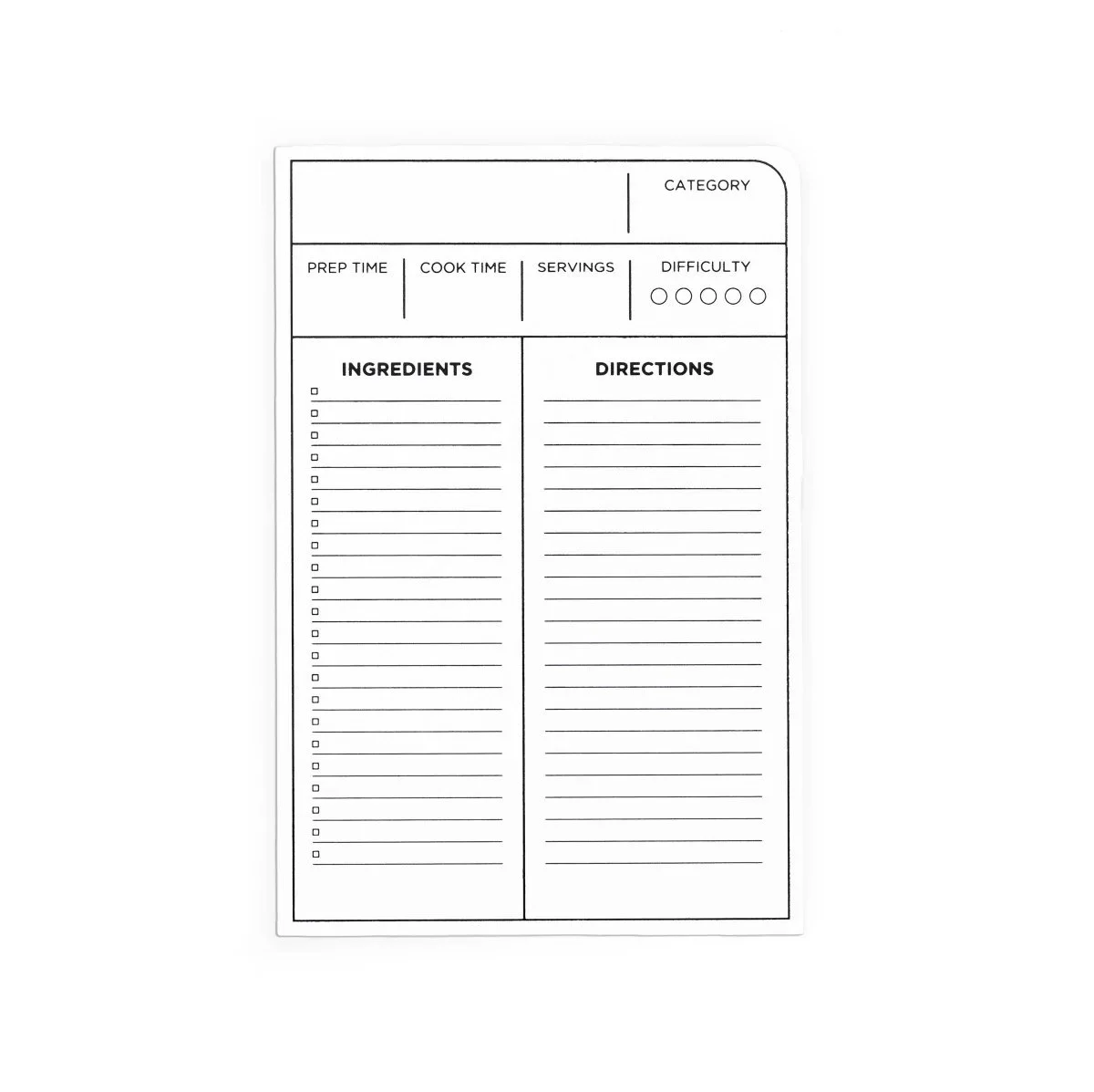 Blackwing Volume 140 Recipe Cards Front