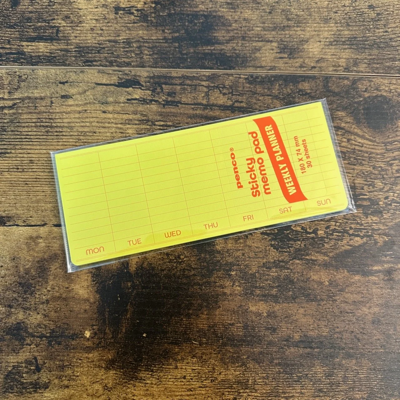 Penco Memo Pad Weekly (Yellow)