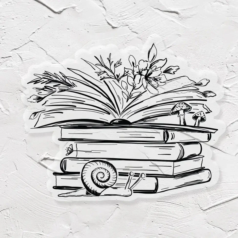 Belle & Union Book Flourish Vinyl Sticker
