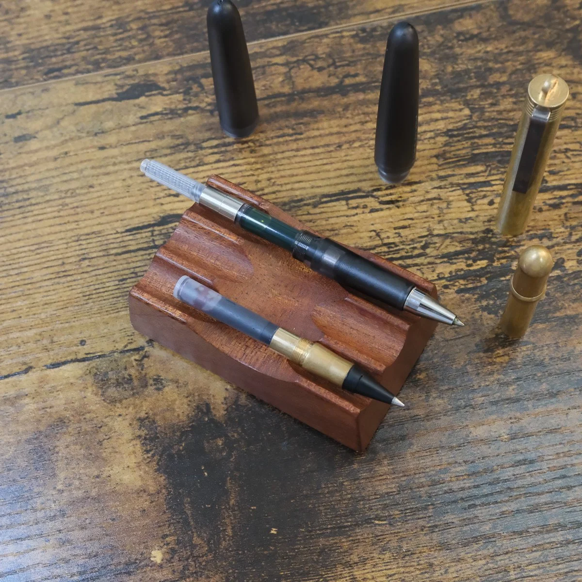 Inkball Rollerball Pens Showing two different cartridge-converter-filling systems