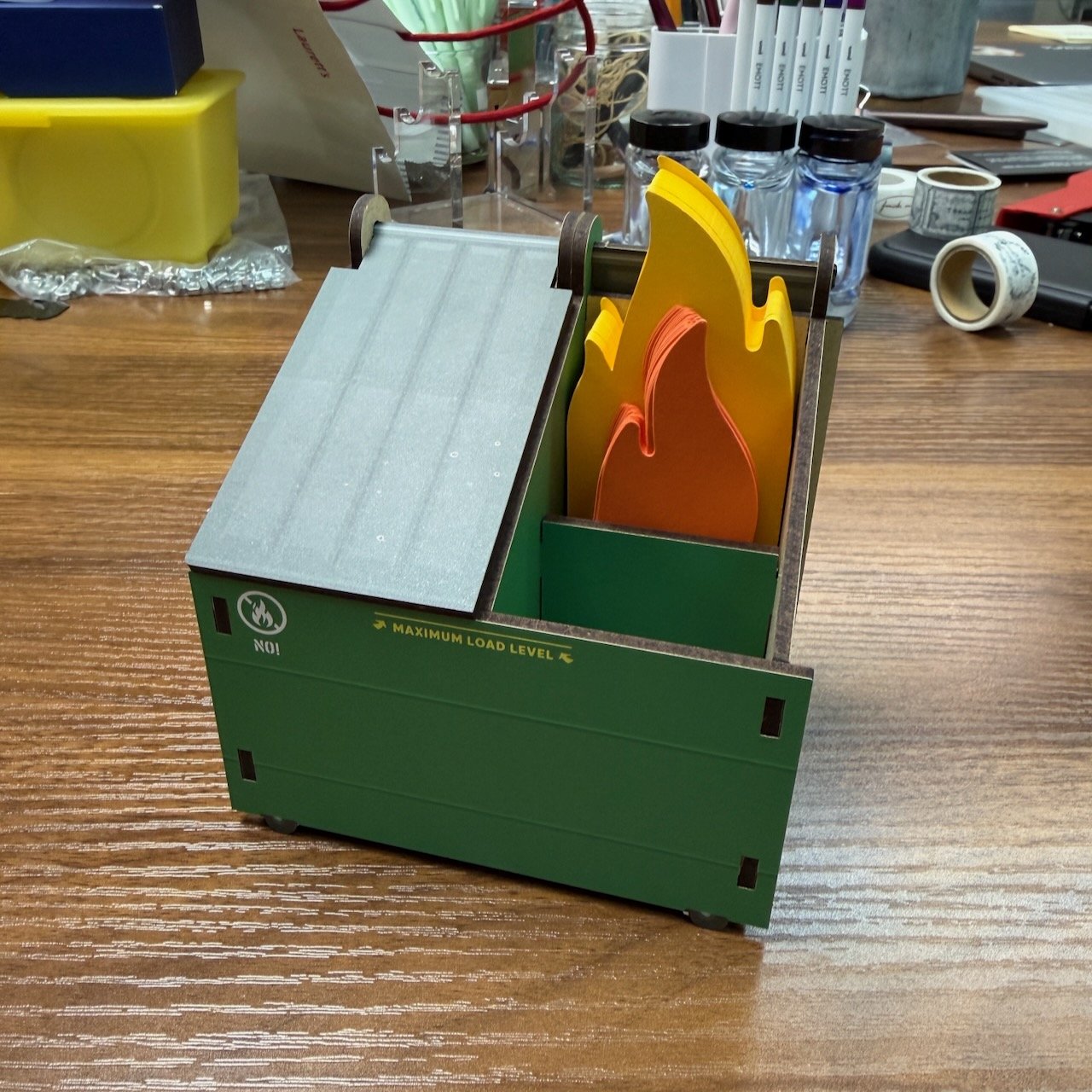 Fred & Friends Desk Dumpster Lid Down