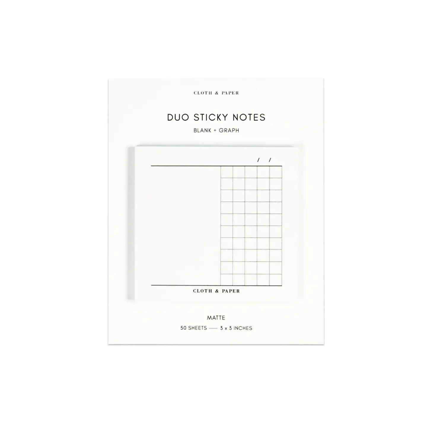 Cloth & Paper Blank+Graph Sticky Notes