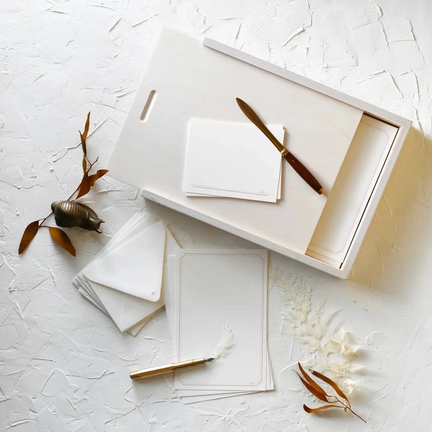 Belle & Union Box Letter Set featuring snail mail motif