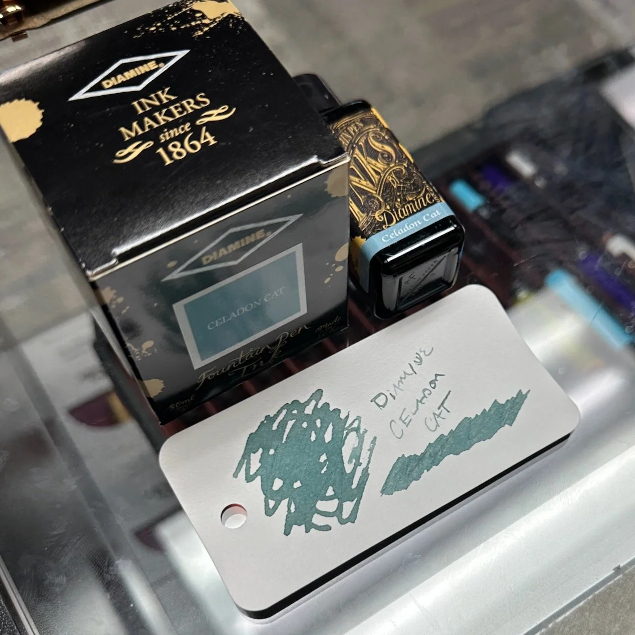 Diamine Celadon Cat Swatch