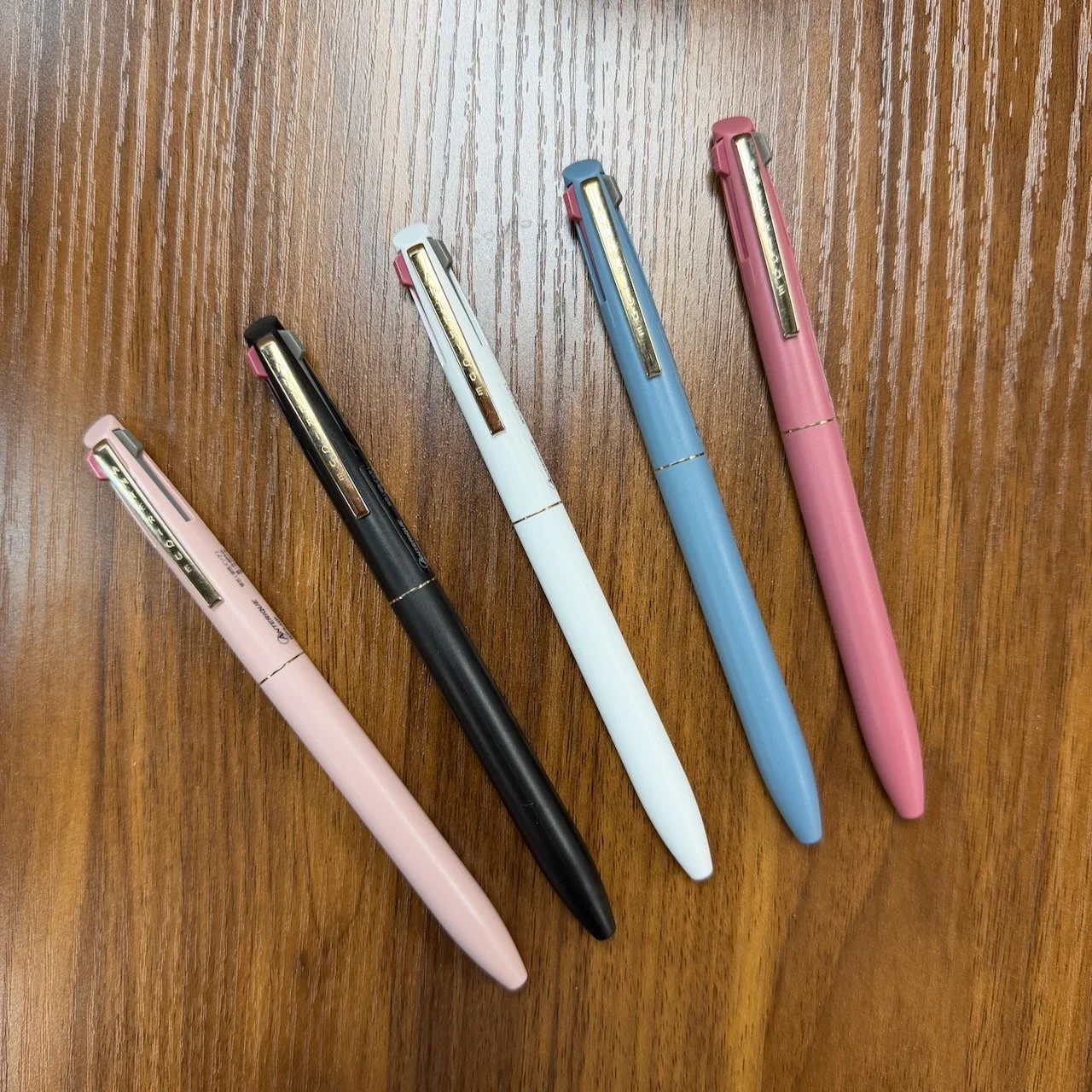 Anterique Multi Pens in Five Colors arrayed on Table