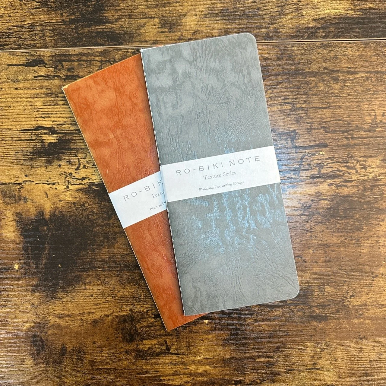 Yamamoto Ro-Biki Refill Textured Grey and Orange Notebooks