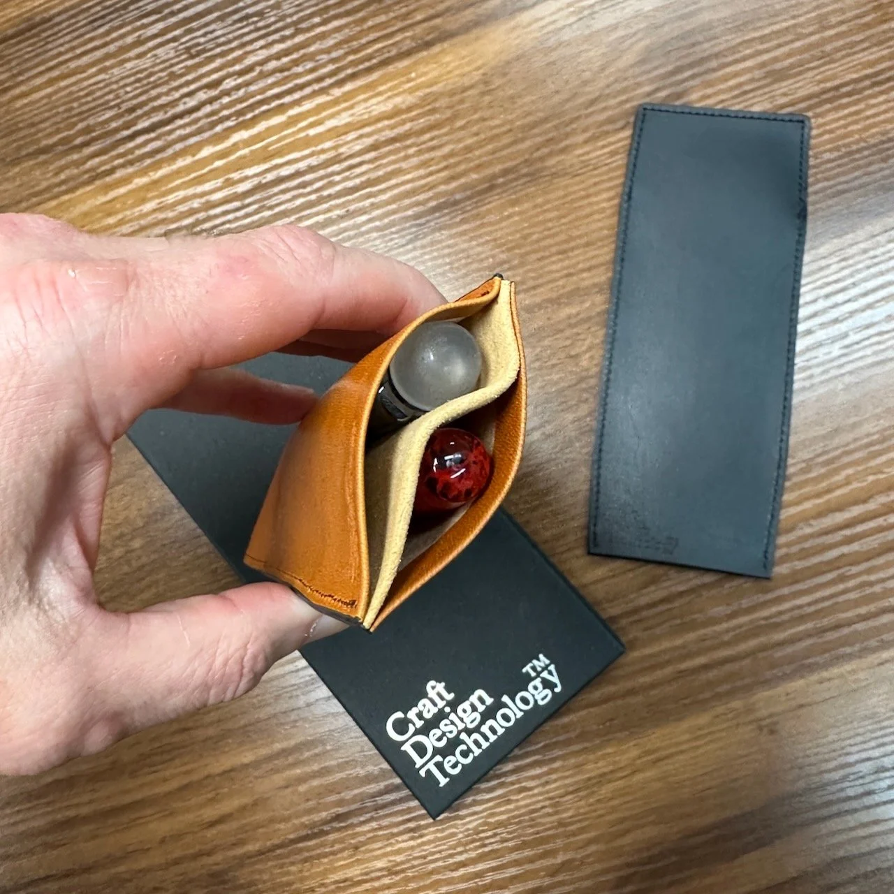 Craft Design Technology Leather Pen Sleeves Demonstration