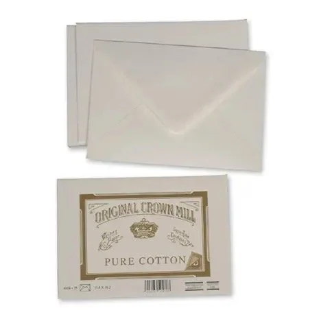 Original Crown Mill Pure Cotton Envelopes (A5)