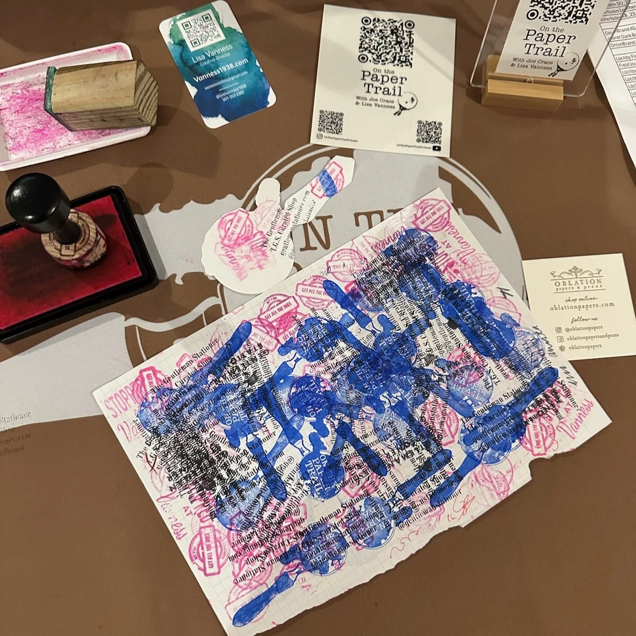 SF Stationery Fest Stamp Station Sheet at End of Day