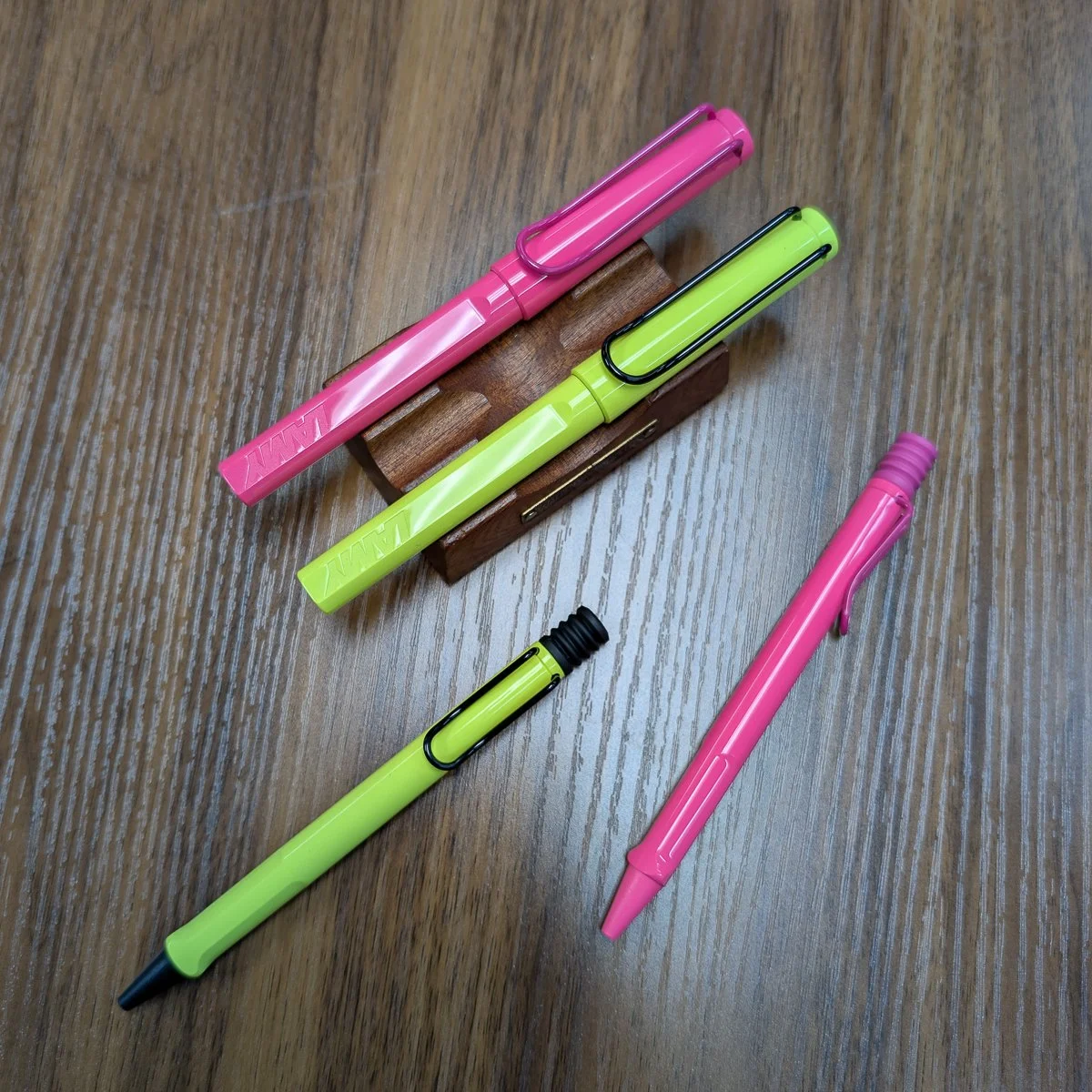 2026 Lamy Safari Neon Pink and Neon Yellow Rollerballs and Ballpoints