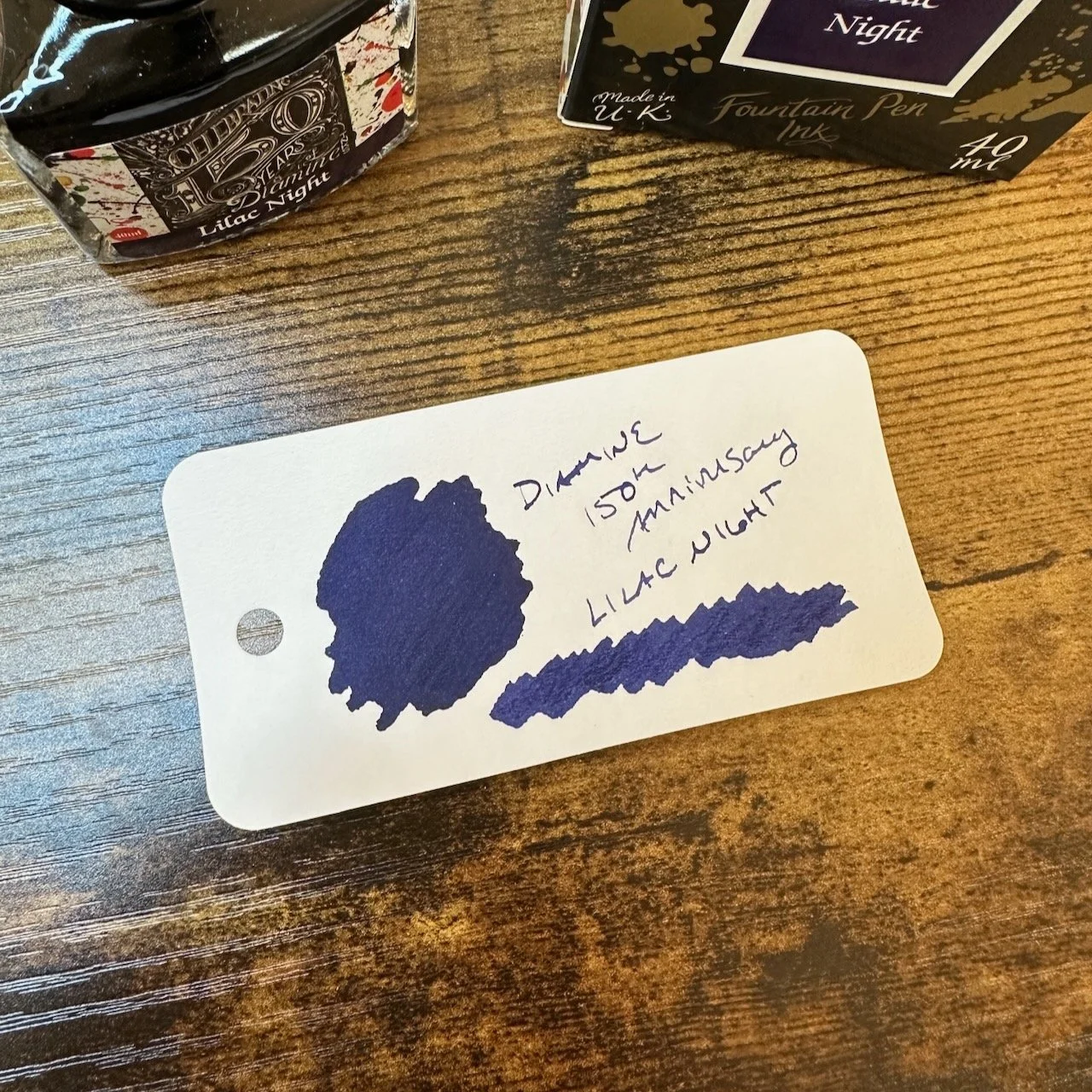 Diamine 150th Anniversary Lilac Night Swatch