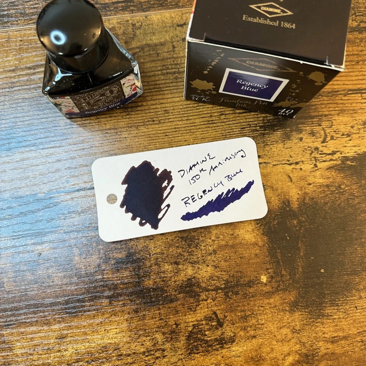 Diamine 150th Anniversary Regency Blue Swatch