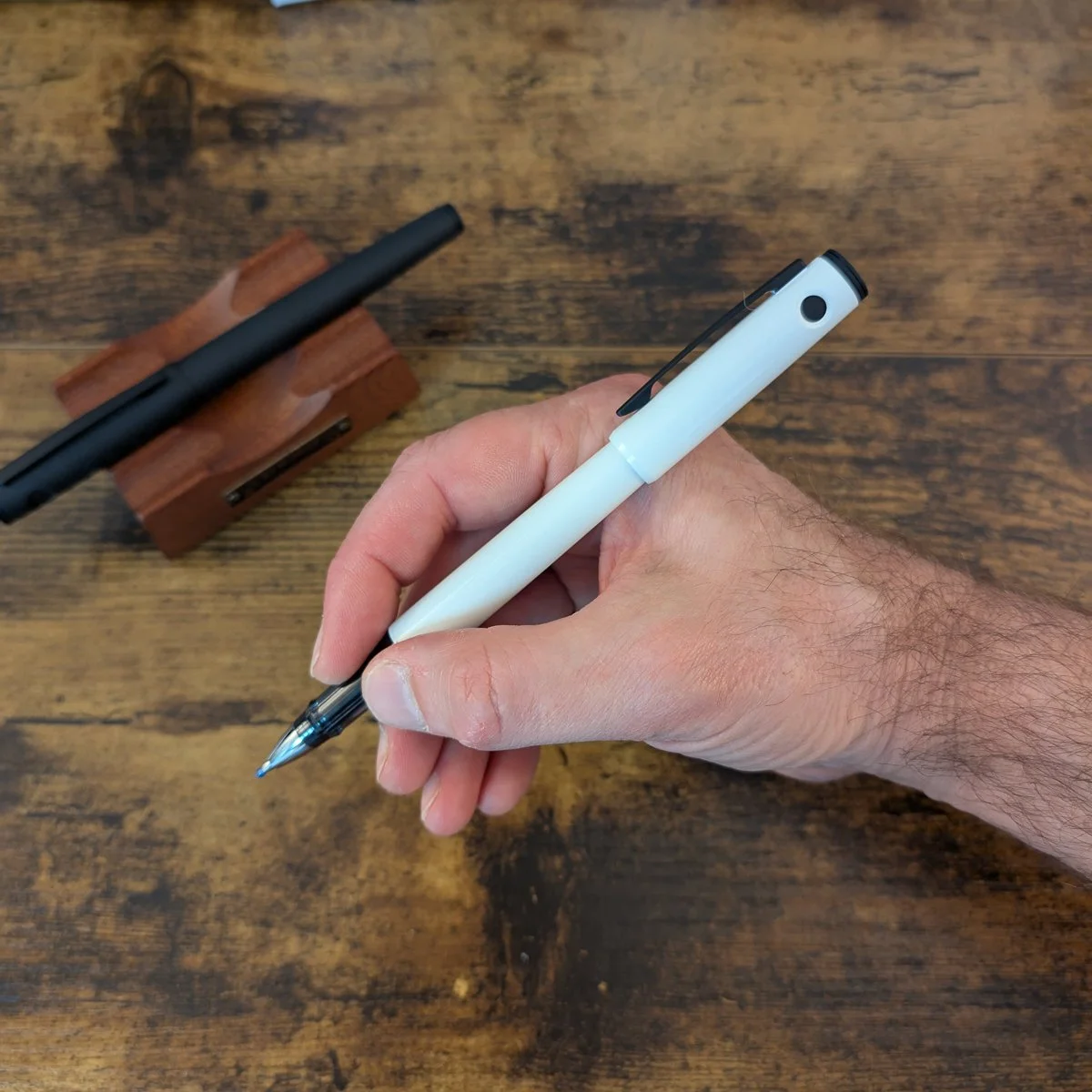 Pilot Explorer Gel Roller White In-Hand