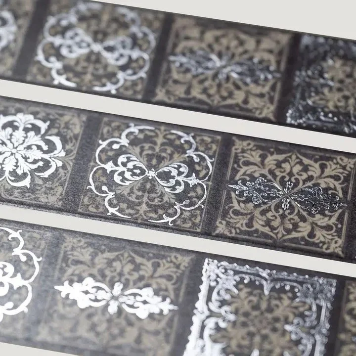 Vintage Gothic Foil Washi Close-Up
