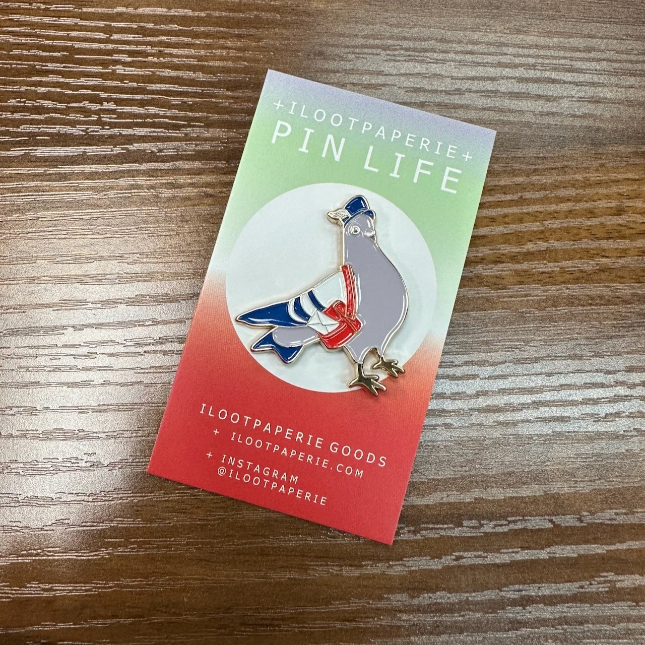 Par Pigeon Enamel Pin