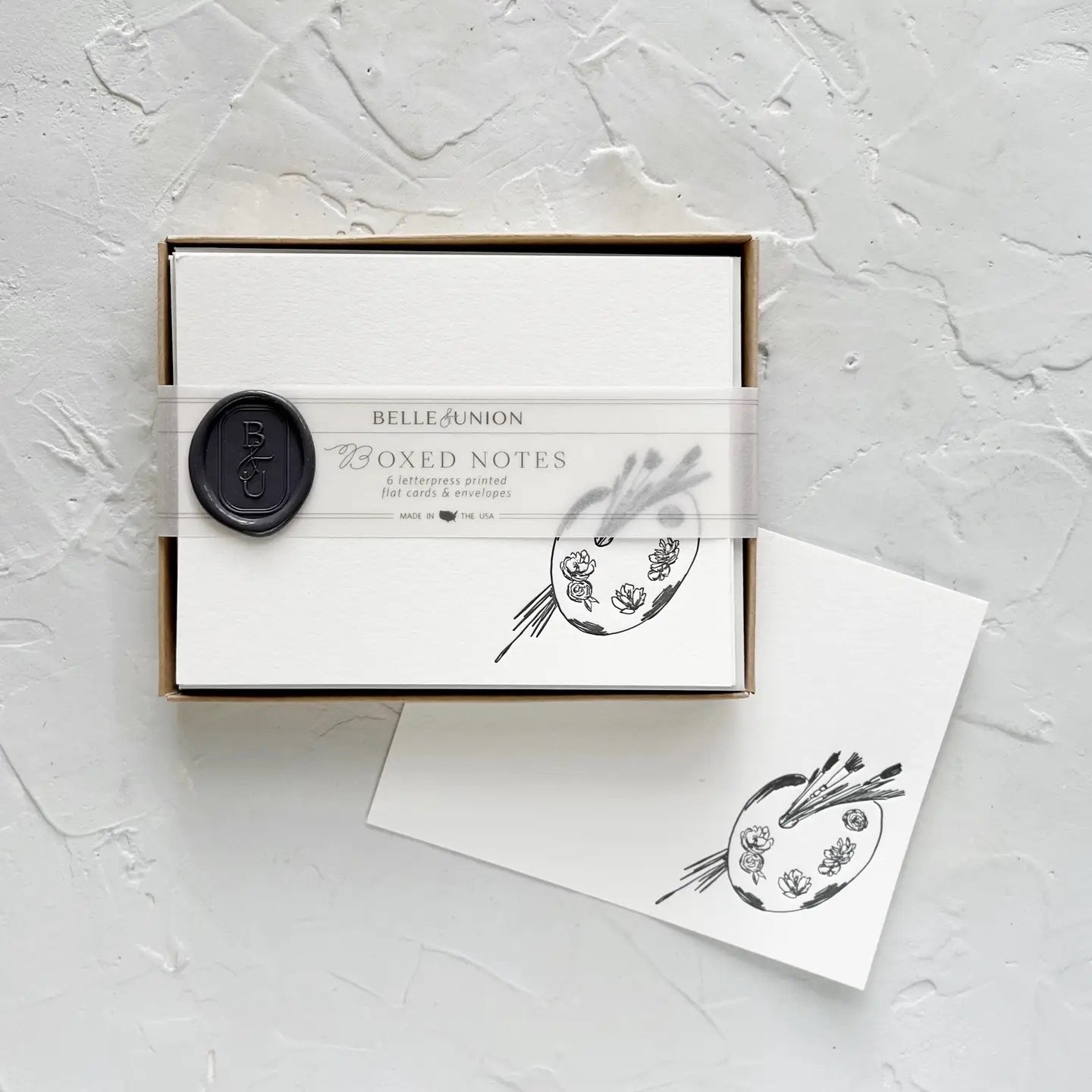 Belle & Union Flourish Art Palette Correspondence Cards
