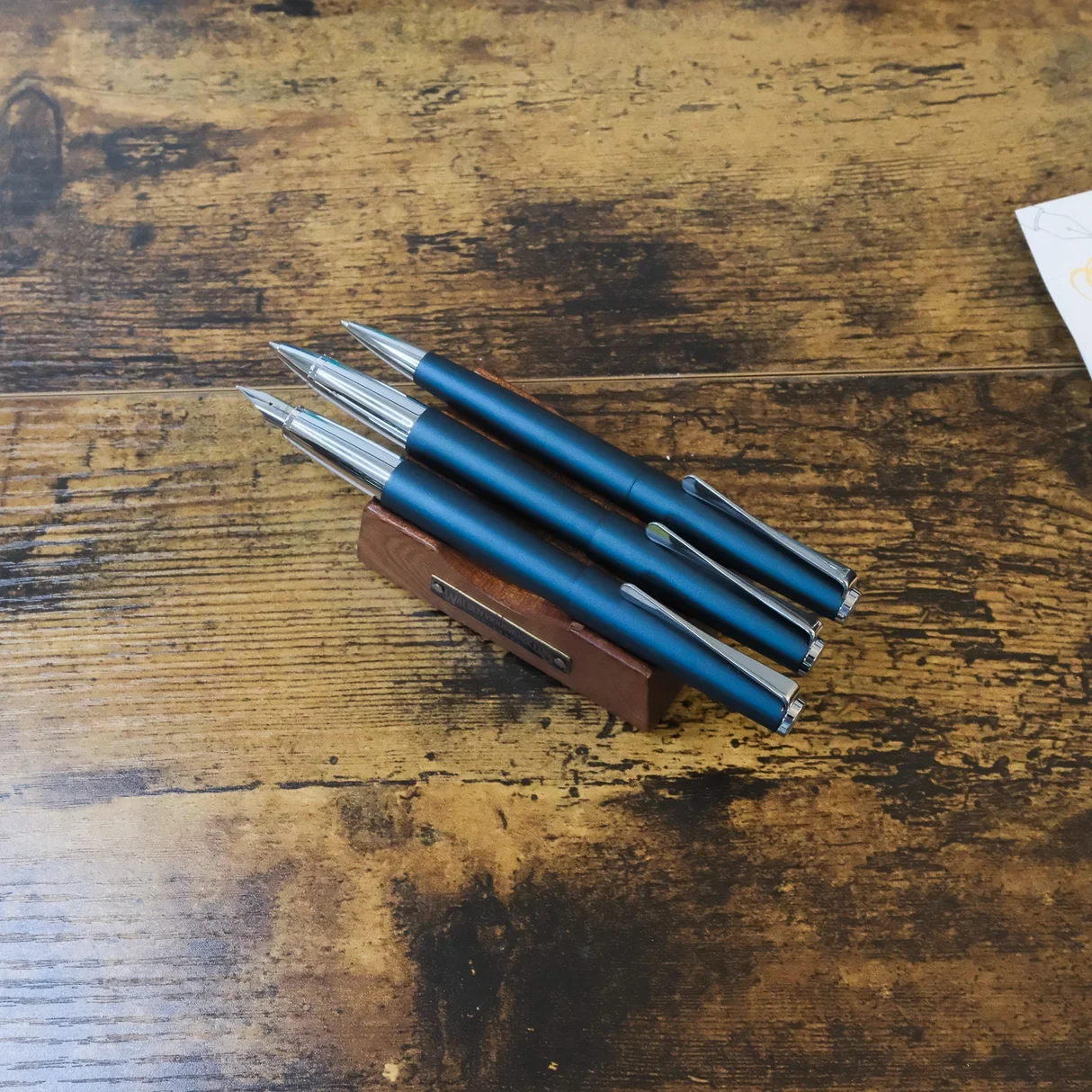 Lamy Studio Petrol Fountain Pens Ballpoints and Rollerballs compared side-by-side