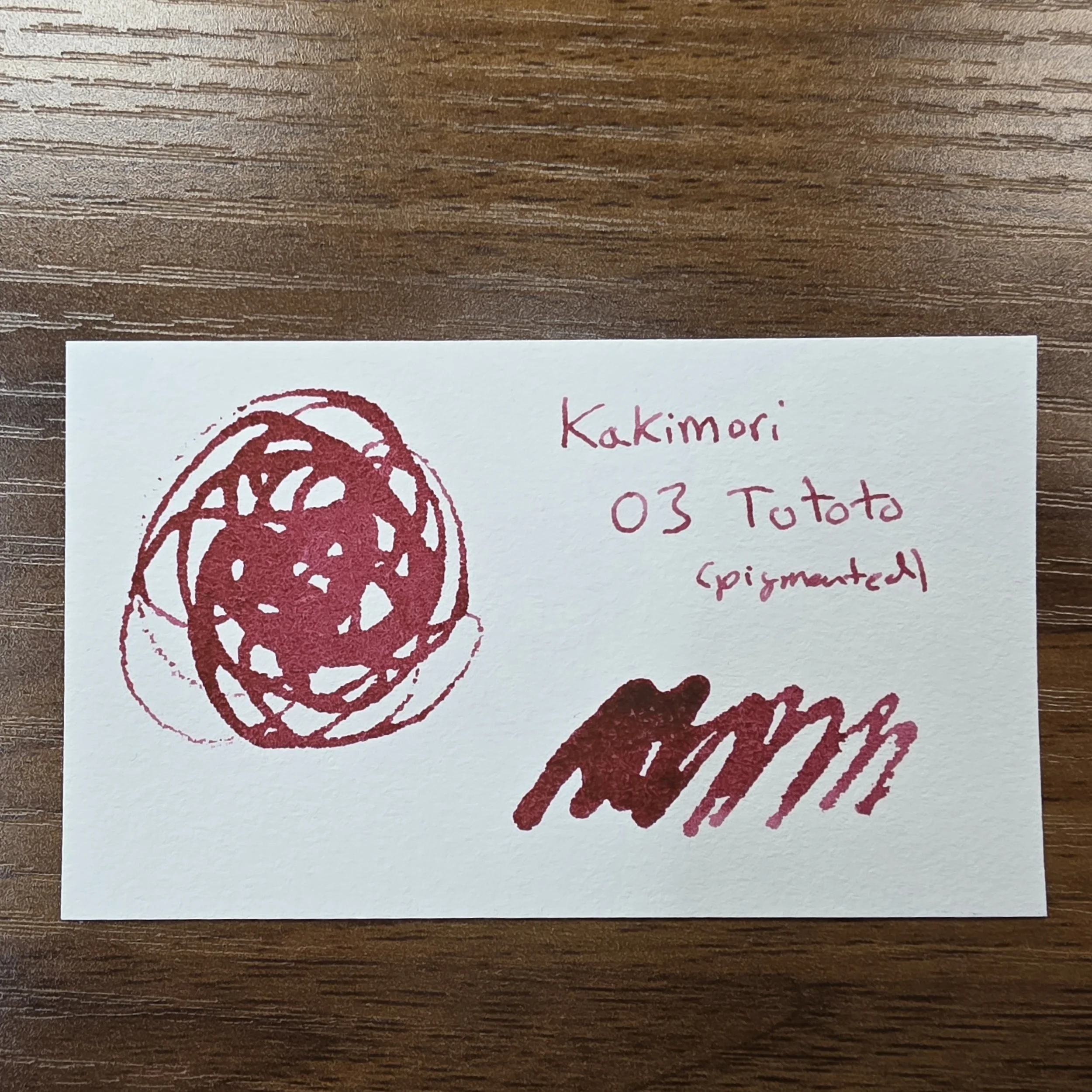 Kakimori 03 Tototo Swatch Card