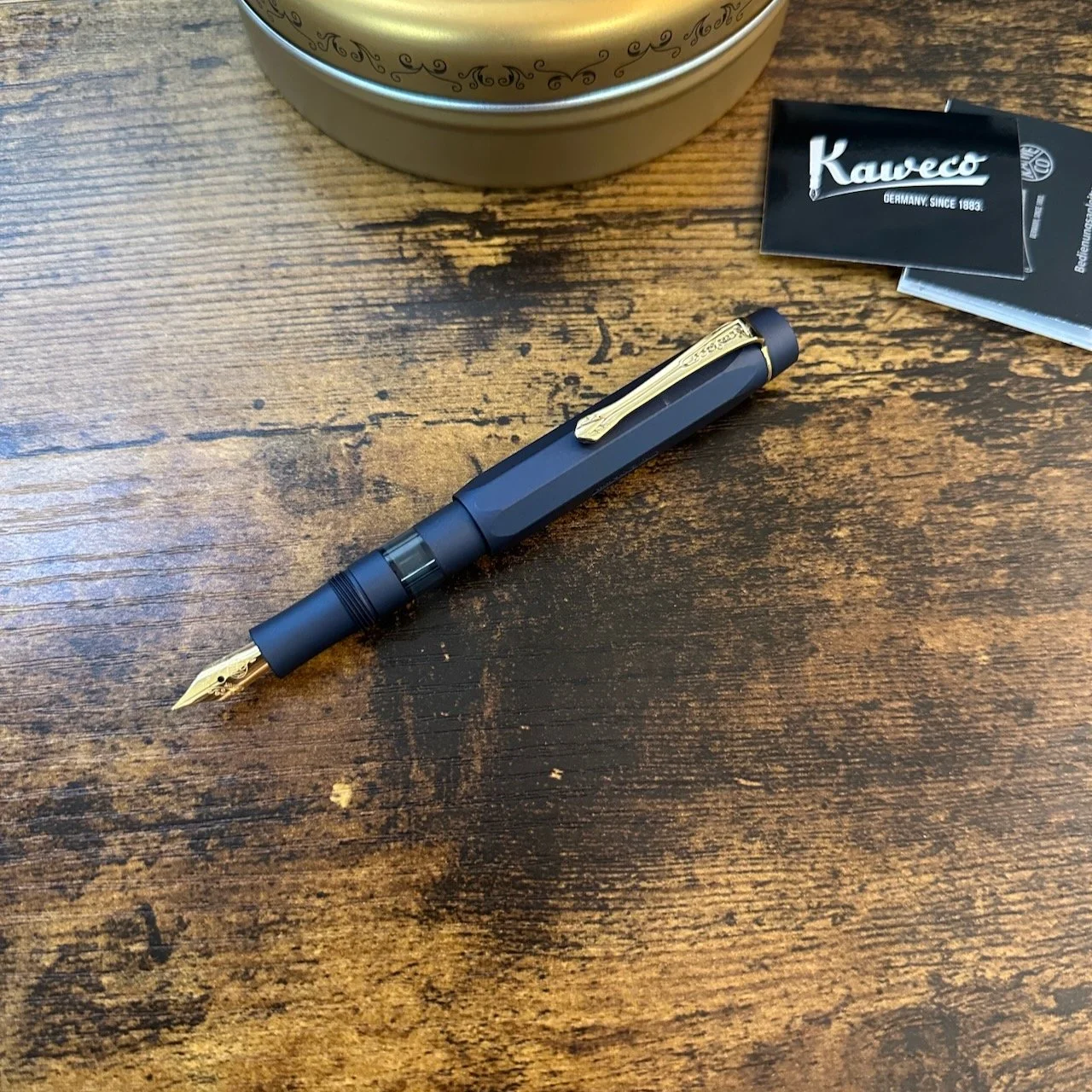 Kaweco AL-Sport Piston Navy Blue Posted