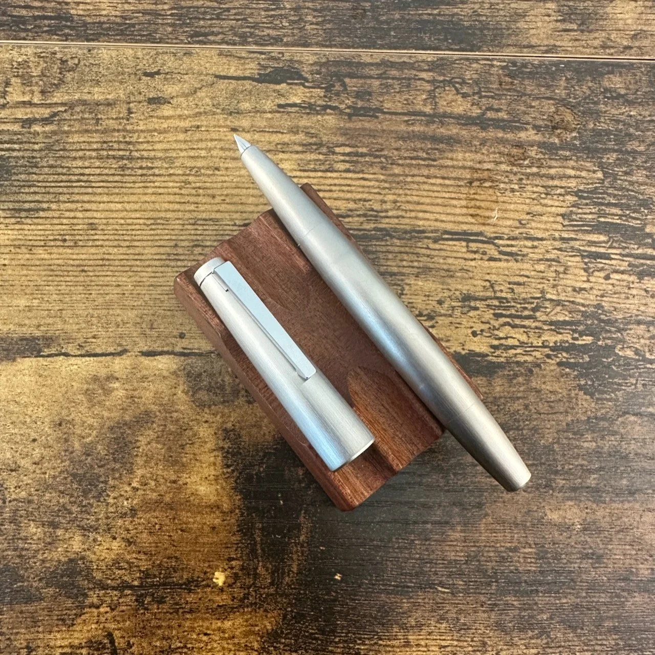 Lamy 2000 Stainless Steel Fountain Pen Uncapped