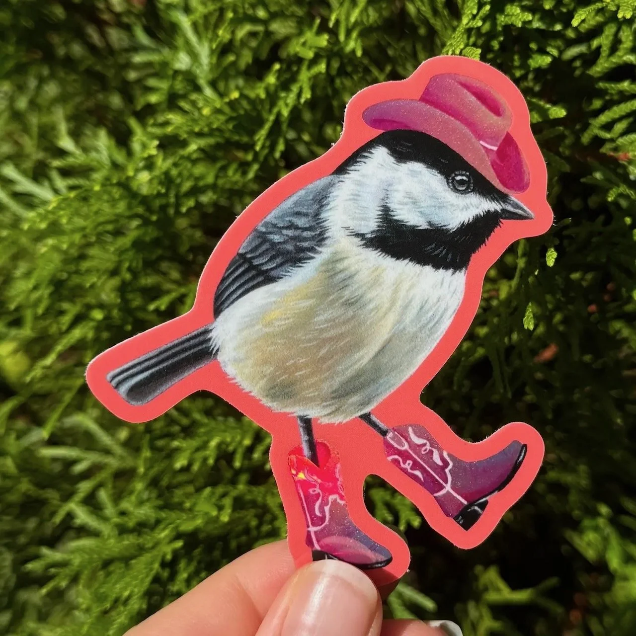YeeHaw Chickadee Sticker
