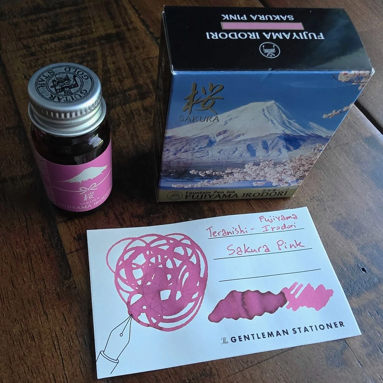 Teranishi Fujiyama Irodori Inks Sakura Pink Swatch
