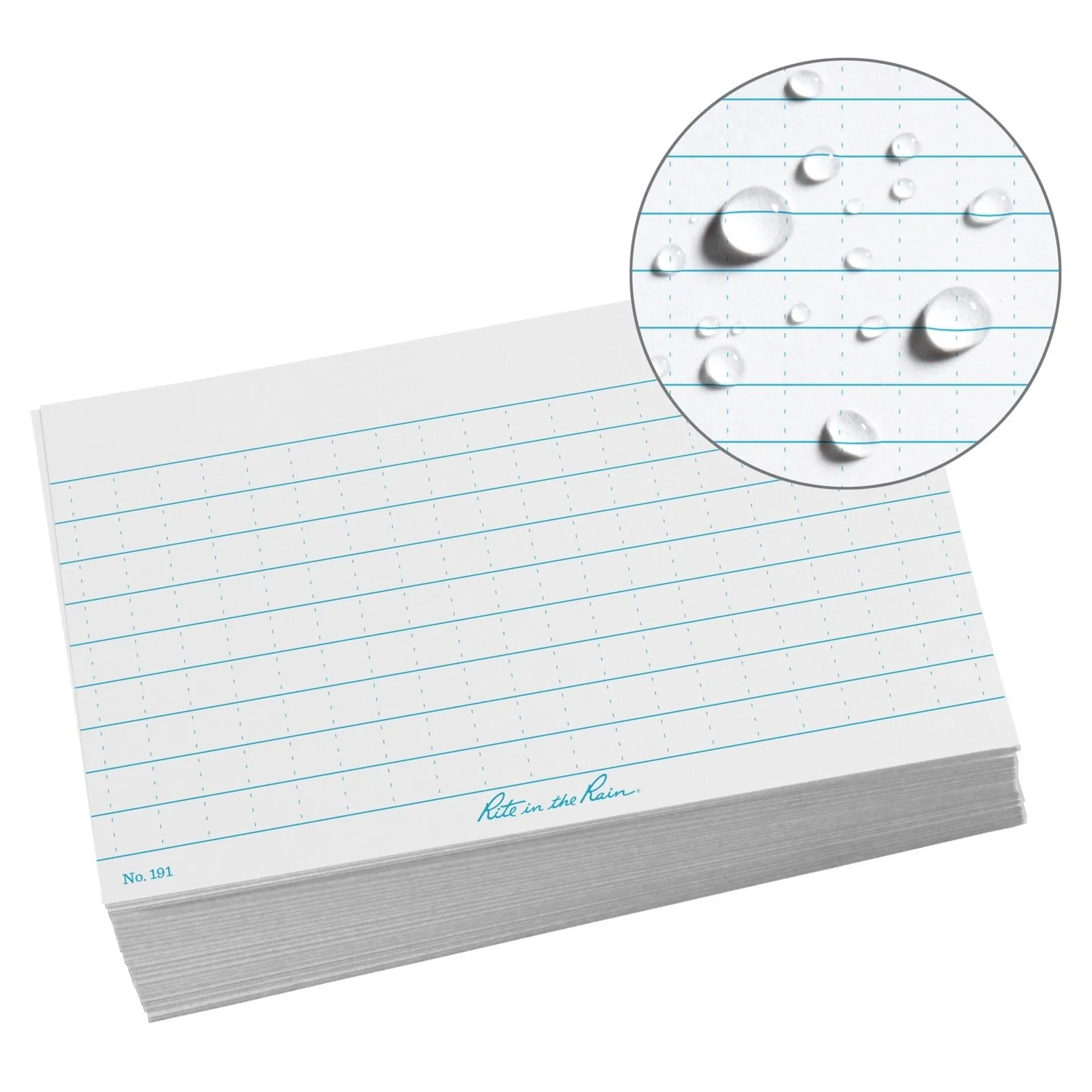 Rite-in-the-rain index cards demonstration