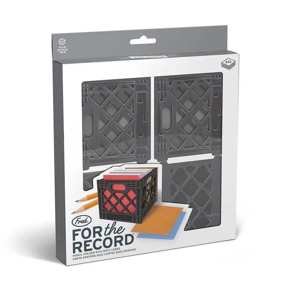 Fred & Friends For the Record Desk Caddy Packaging