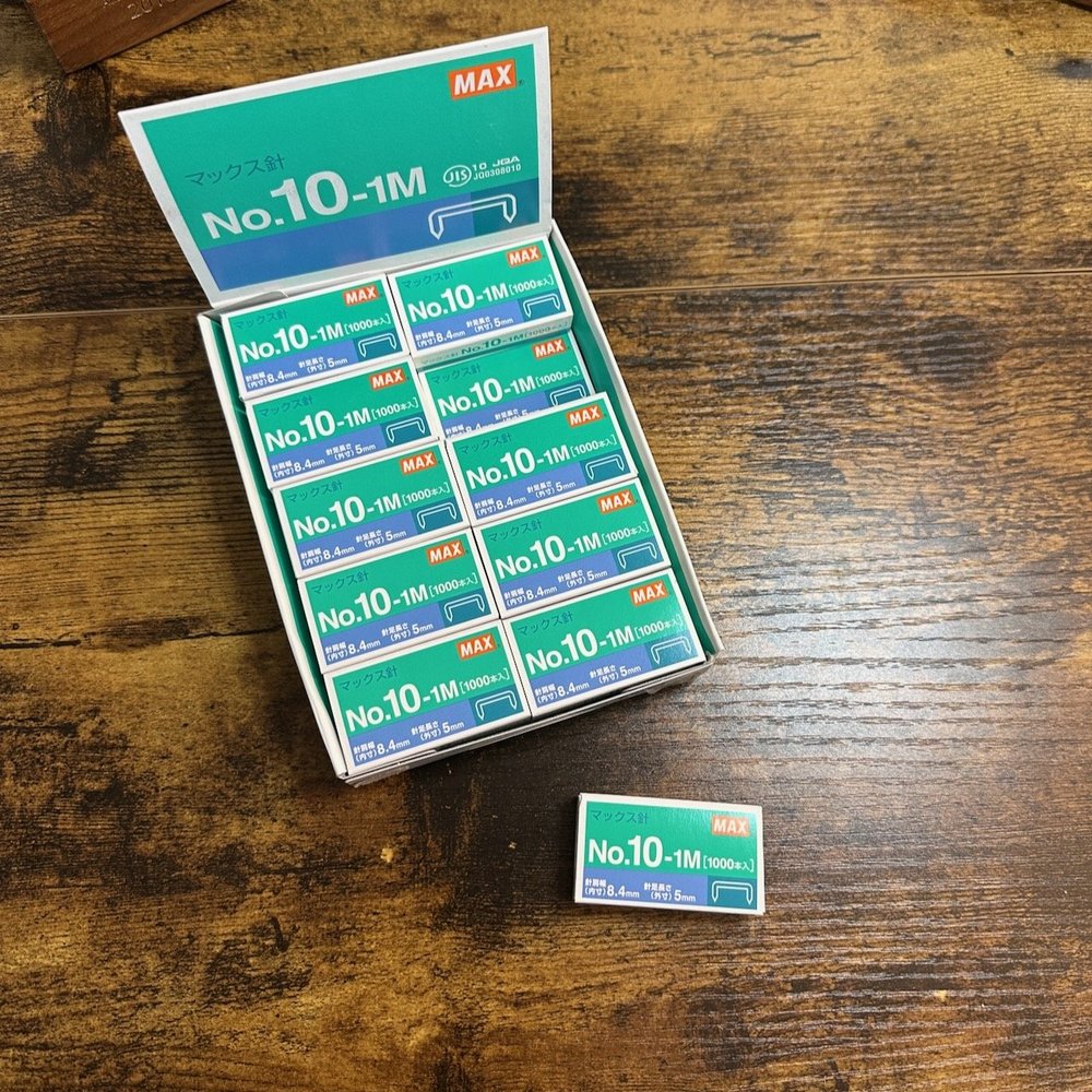 No. 10-1M Staples (Fits Midori XS Stapler and Other Japanese Mini