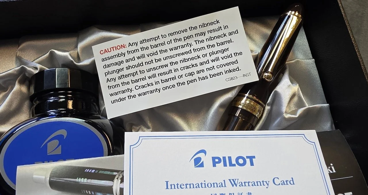 Pilot Custom 823 Warranty Terms