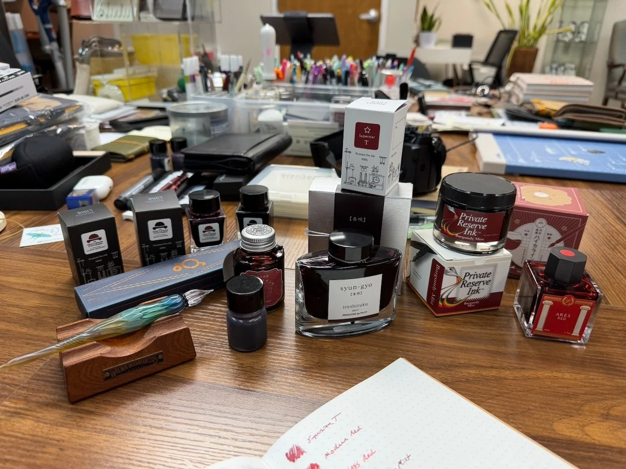A selection of red inks from TGS
