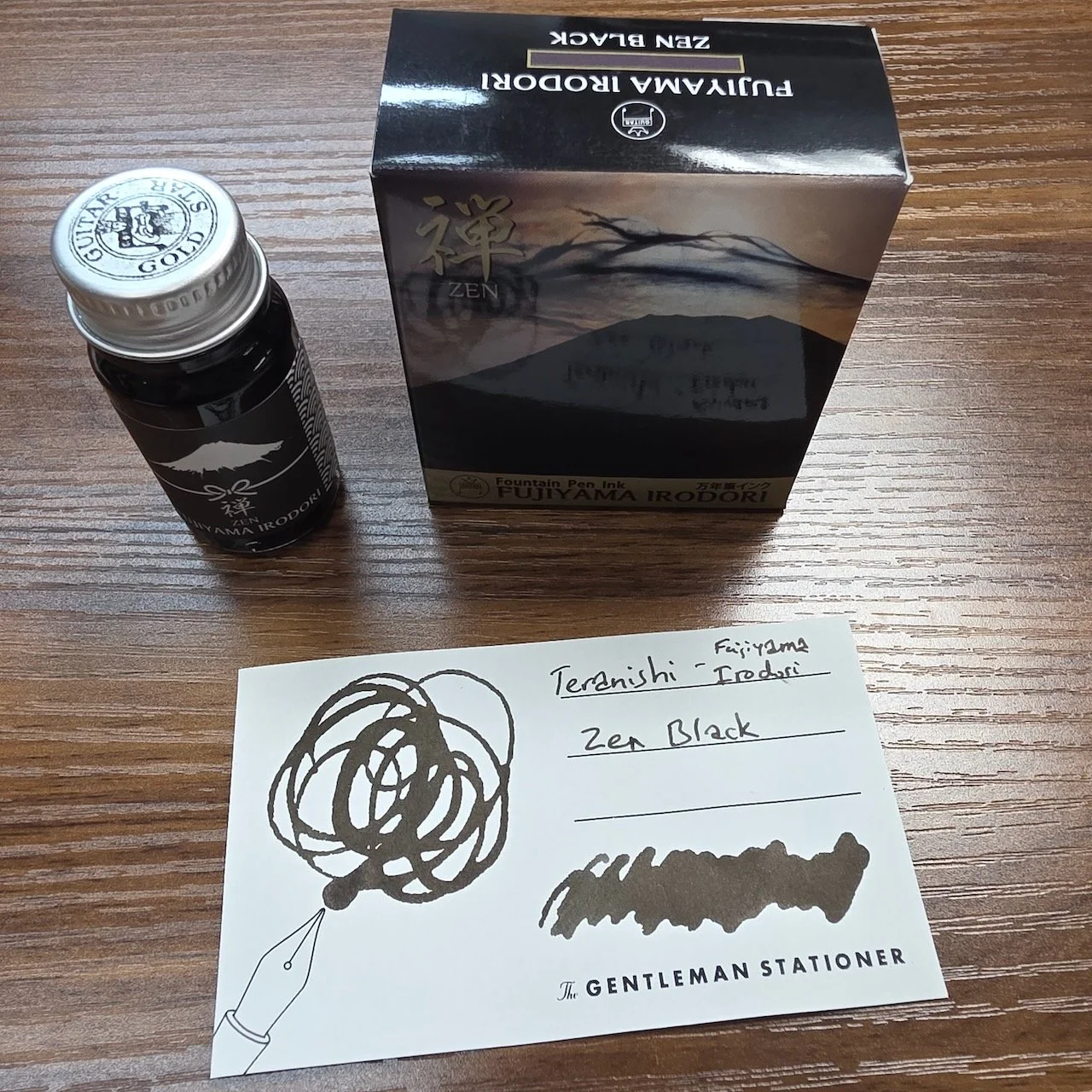 Teranishi Fujiyama Irodori Inks Zen Black Swatch