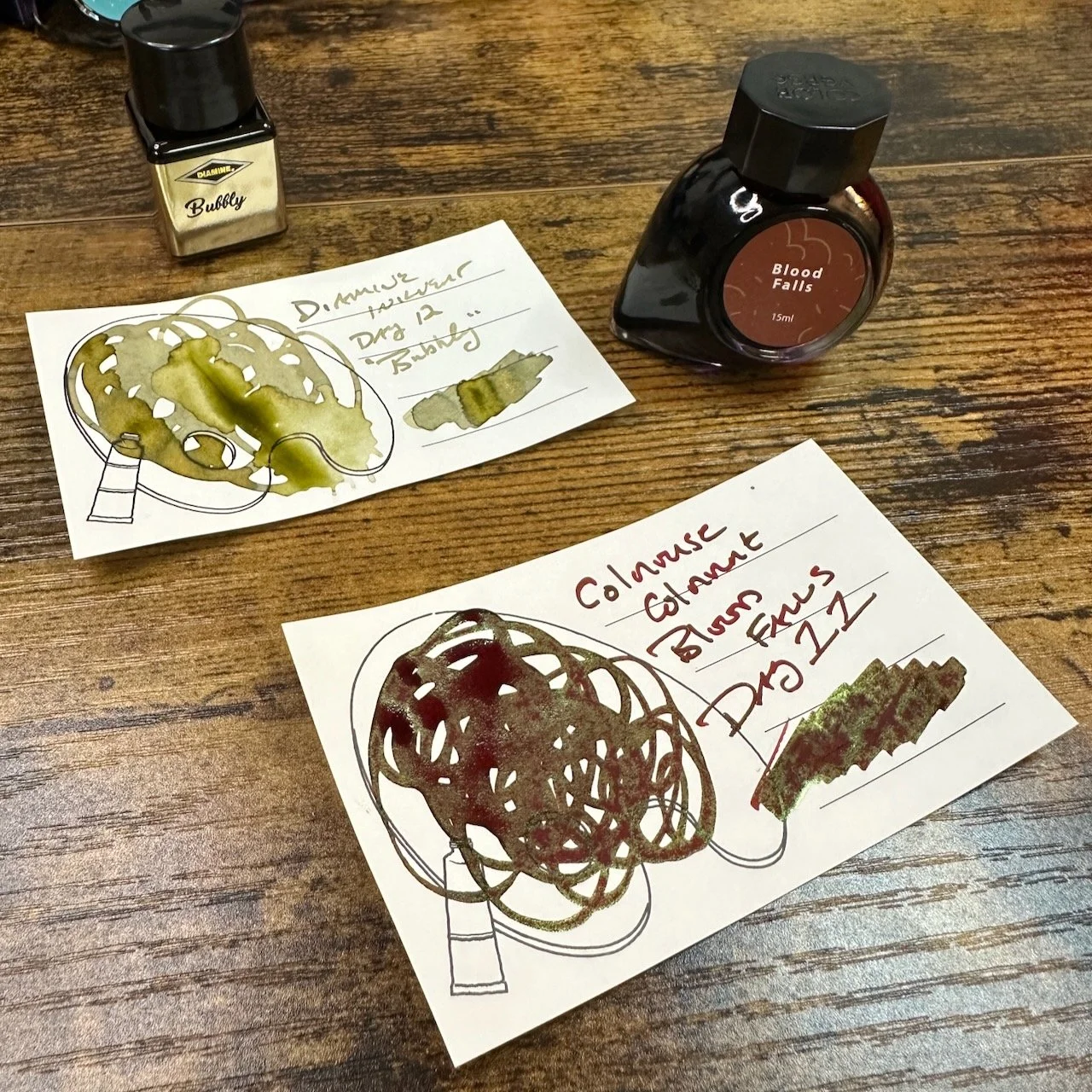 Inkvent/Colorvent Day 12: Bubbly and Blood Falls